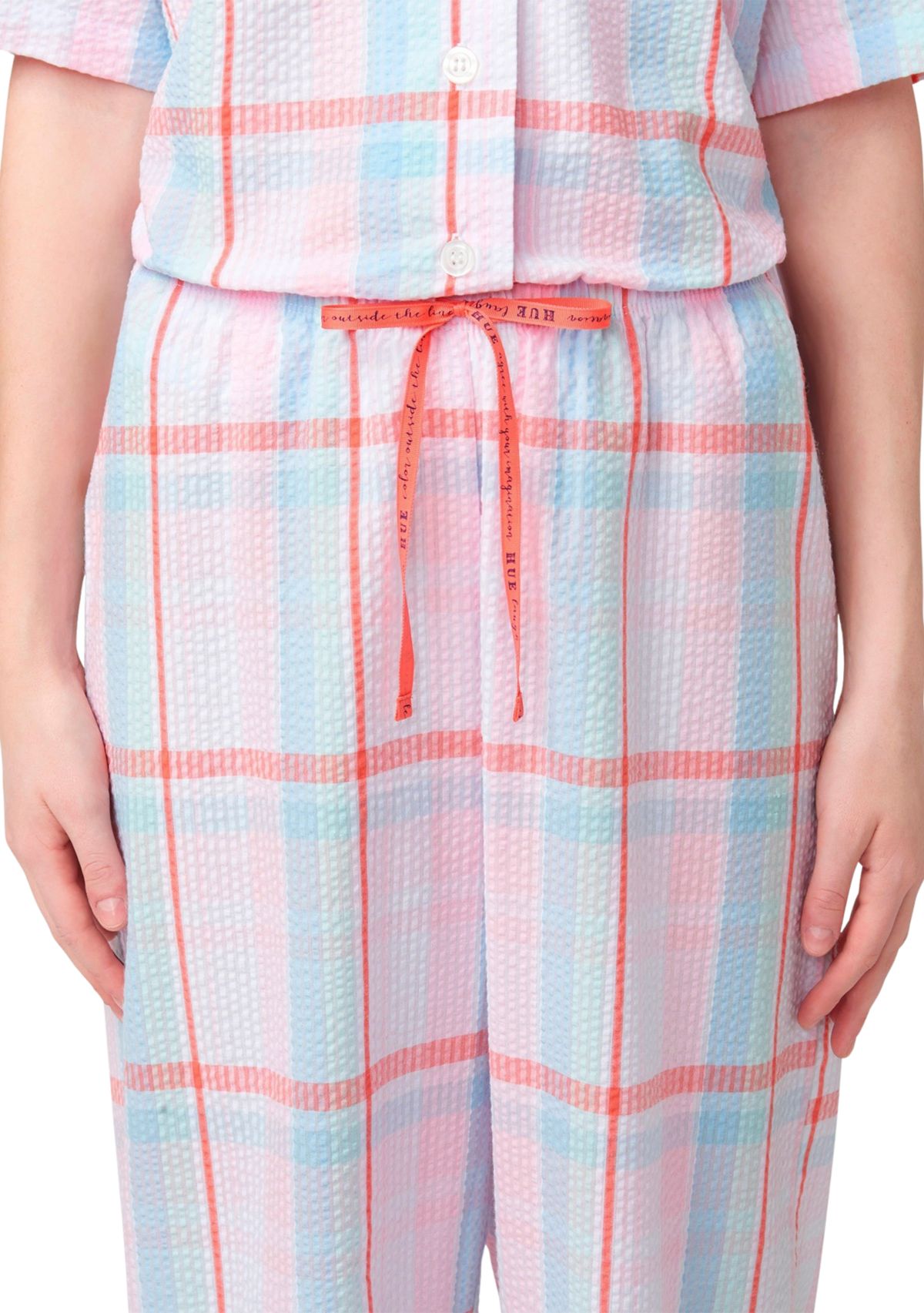 Womens Seersucker Capri Pajama Pants