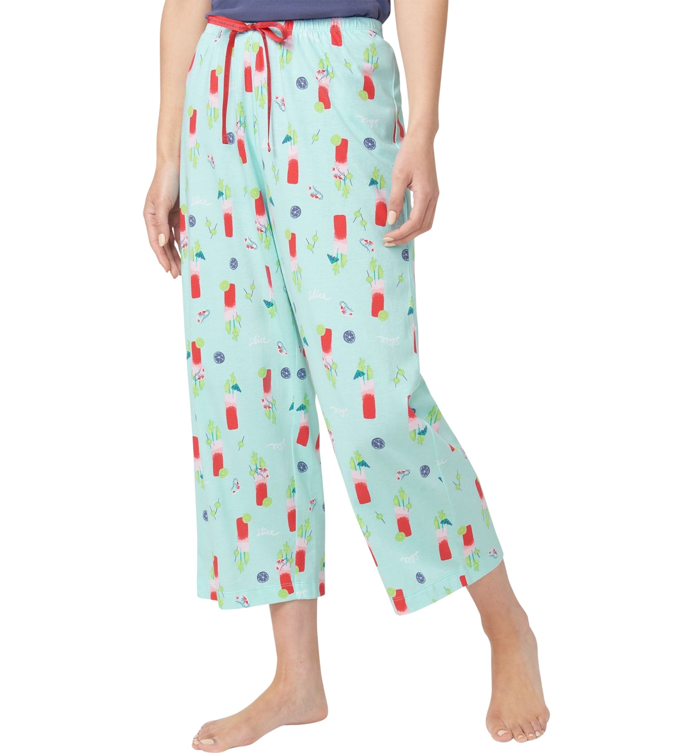 Womens Printed Capri Pajama Pants