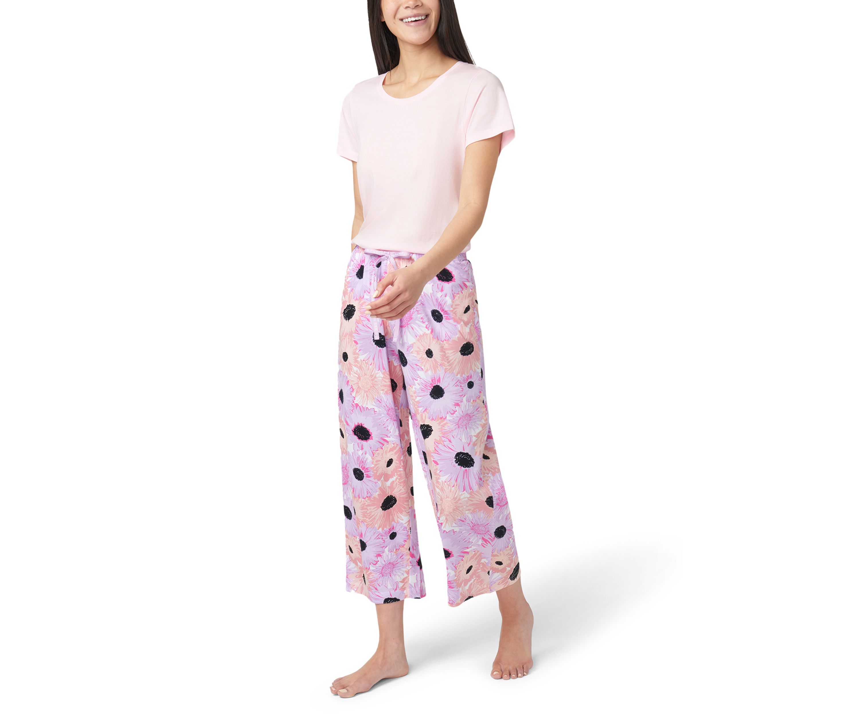 Daisy Delight Printed Capri Pajama Pants
