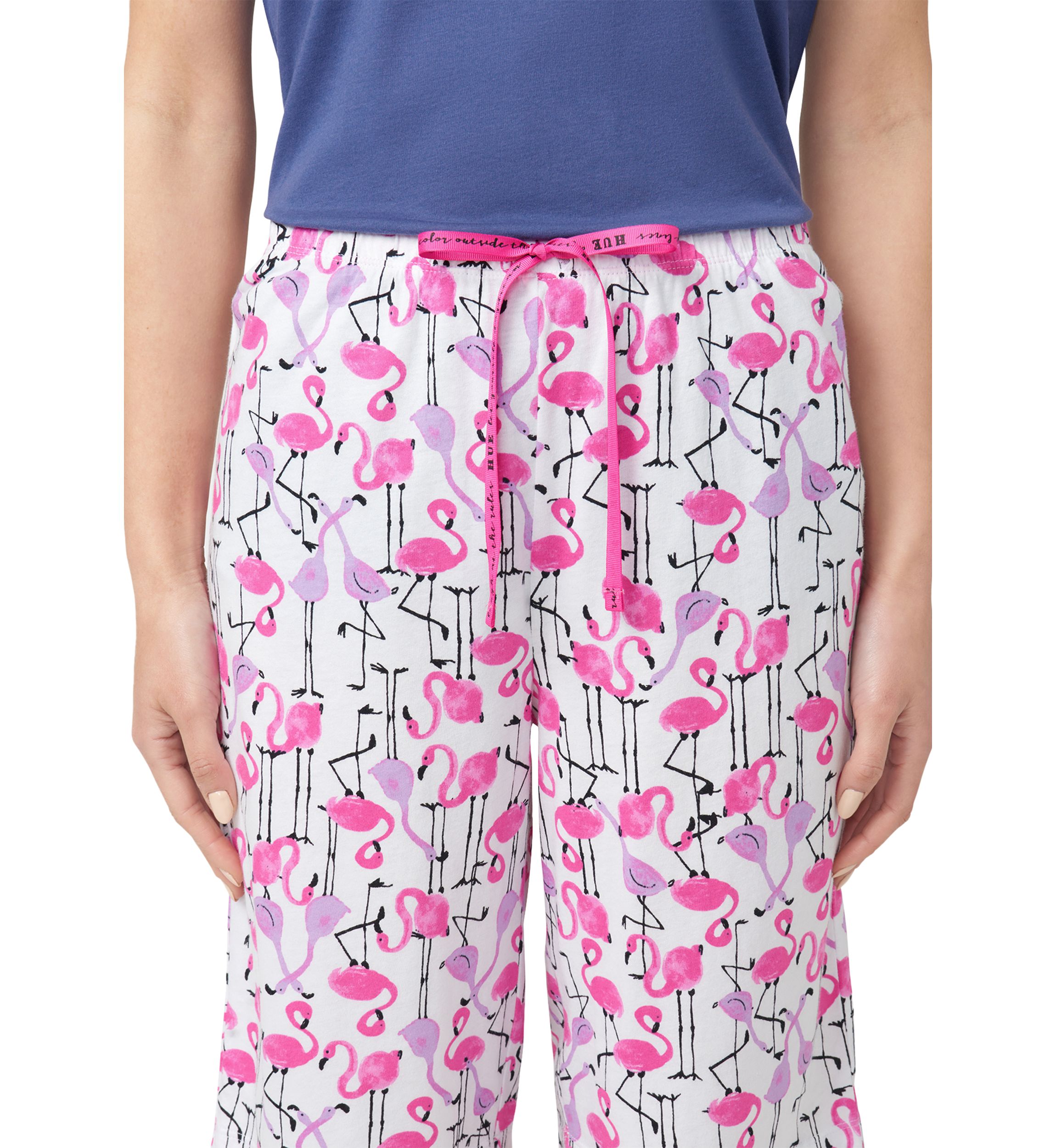 Flamingo Strut Printed Bermuda Pajama Shorts