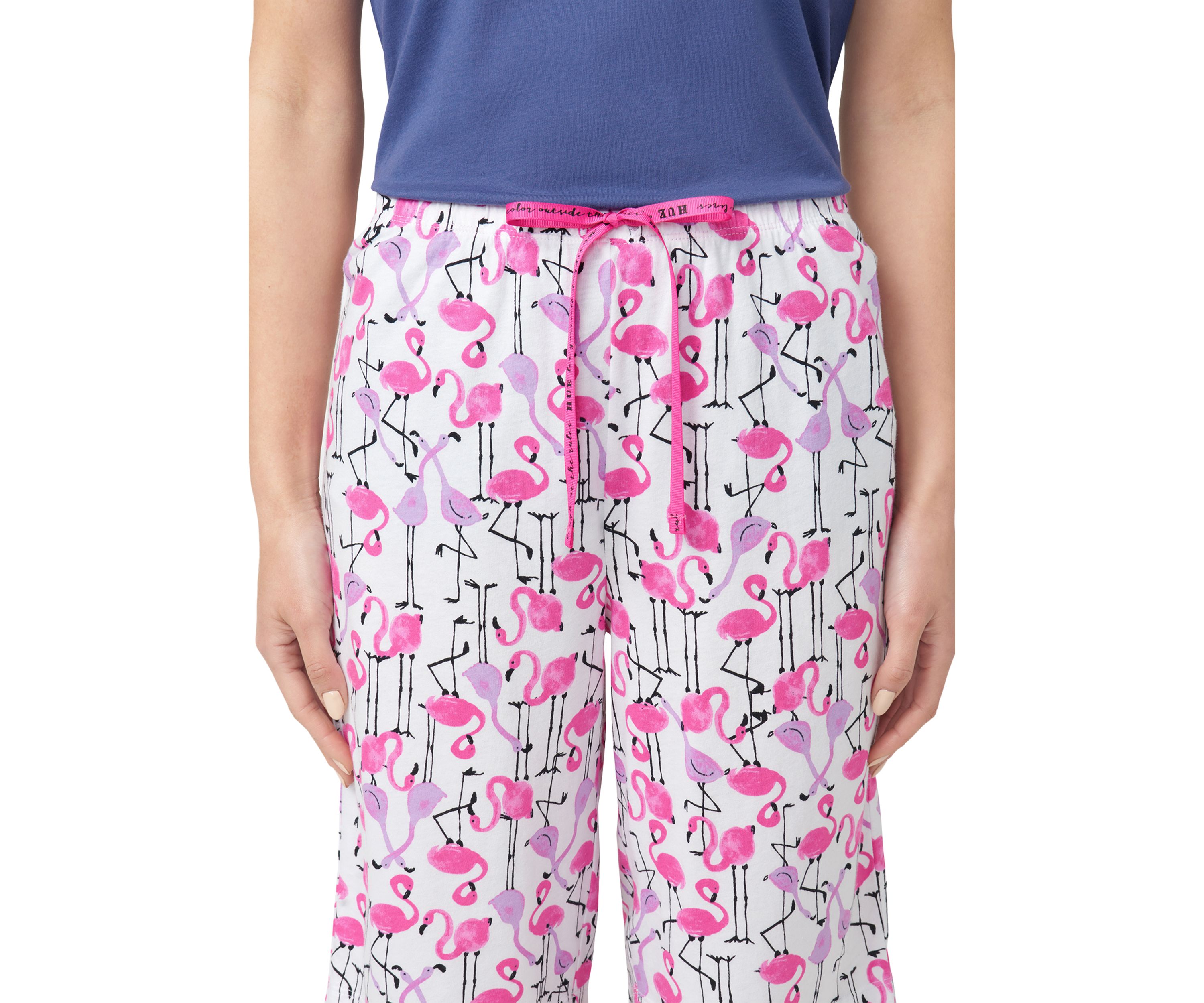 Flamingo Strut Printed Bermuda Pajama Shorts