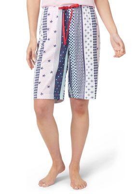 HUE® Women's Seaside Stripe Bermuda Sleep Shorts | belk