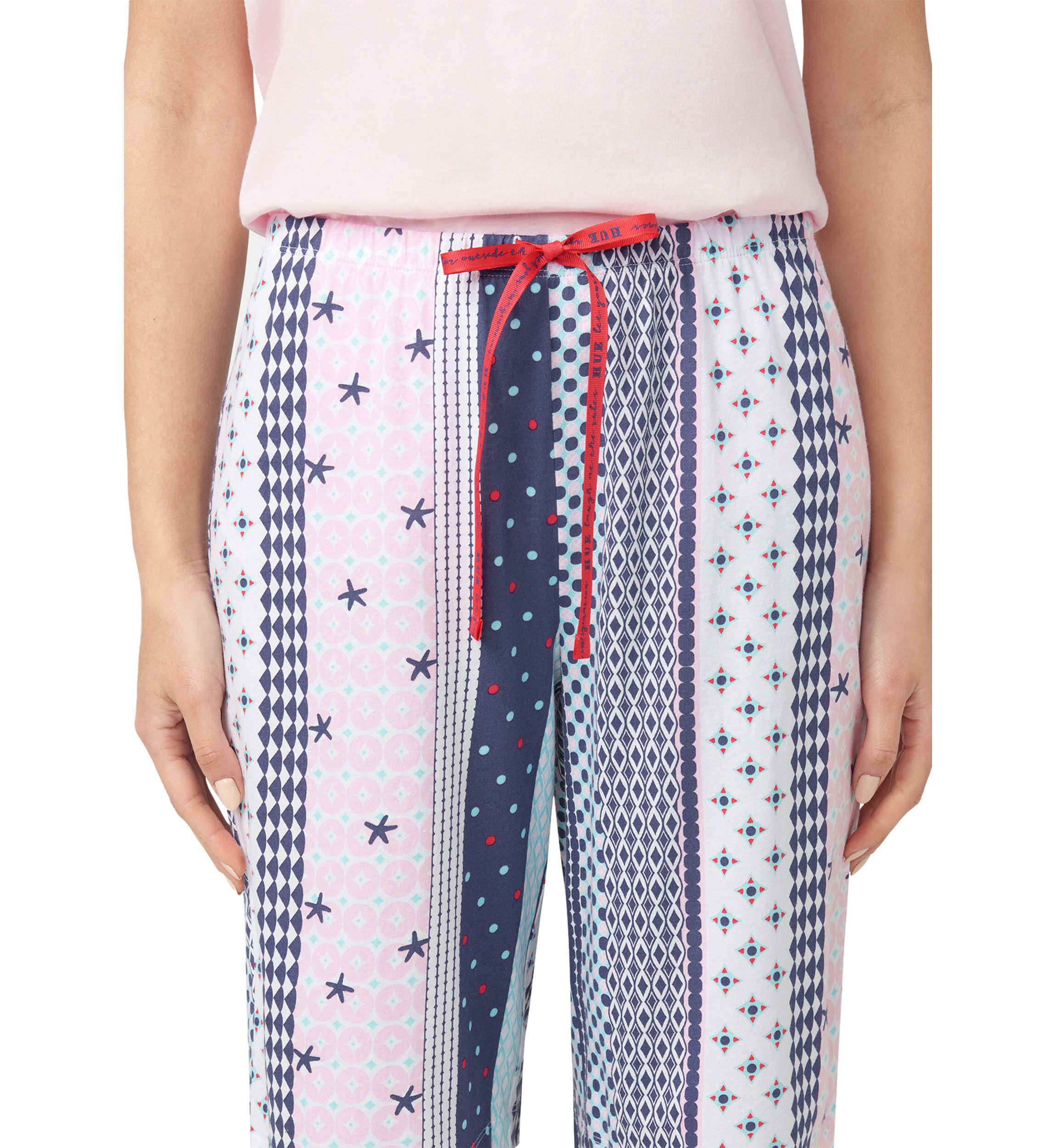 Womens Seaside Stripe Bermuda Sleep Shorts