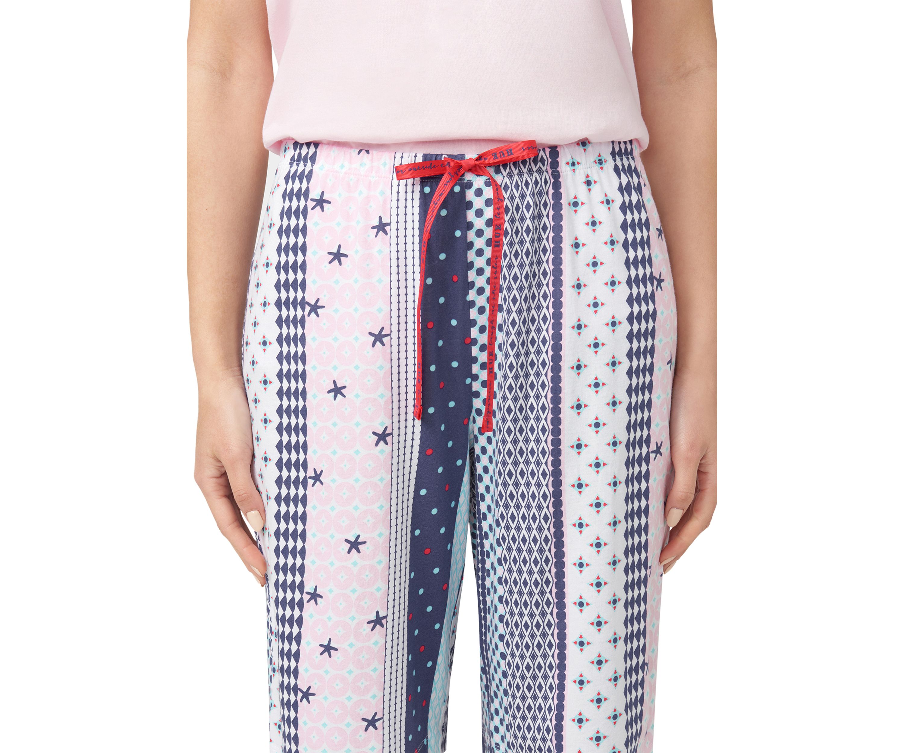 Womens Seaside Stripe Bermuda Sleep Shorts