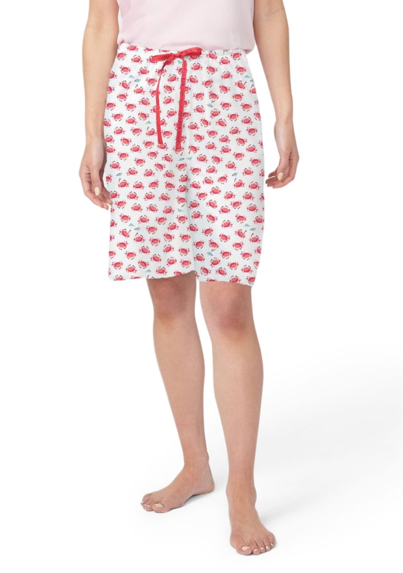 Printed Knit Bermuda Pajama Shorts