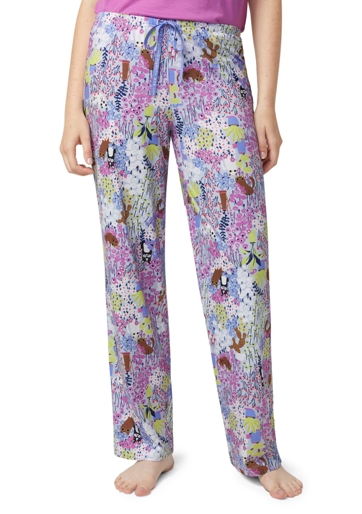 Womens Garden Gato y Perro Pajama Pants