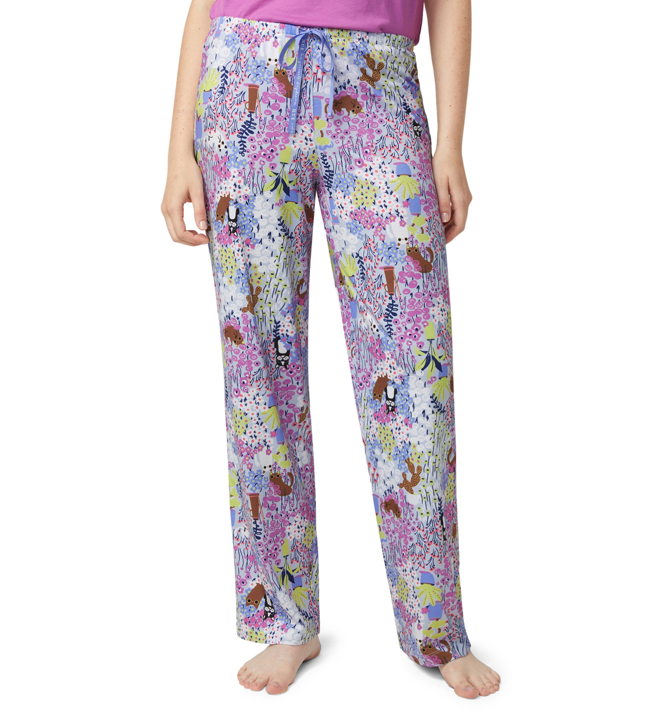 Womens Garden Gato y Perro Pajama Pants