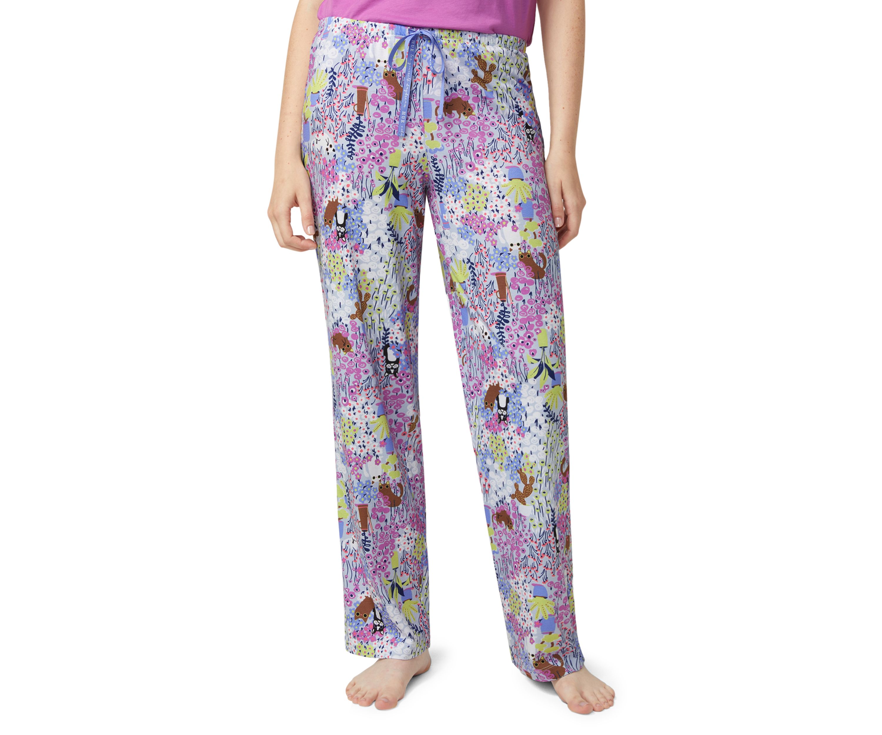 Womens Garden Gato y Perro Pajama Pants