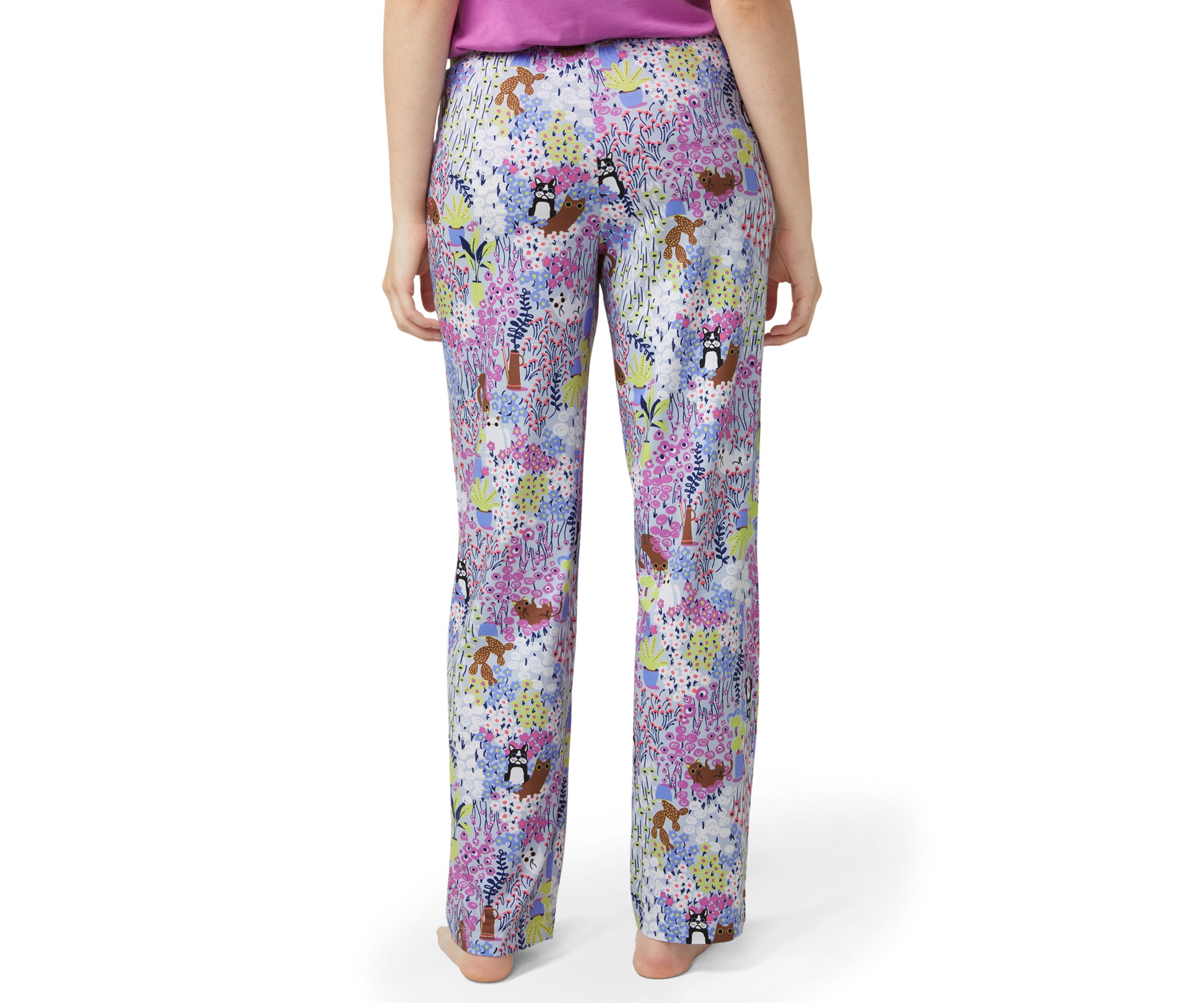 Womens Garden Gato y Perro Pajama Pants