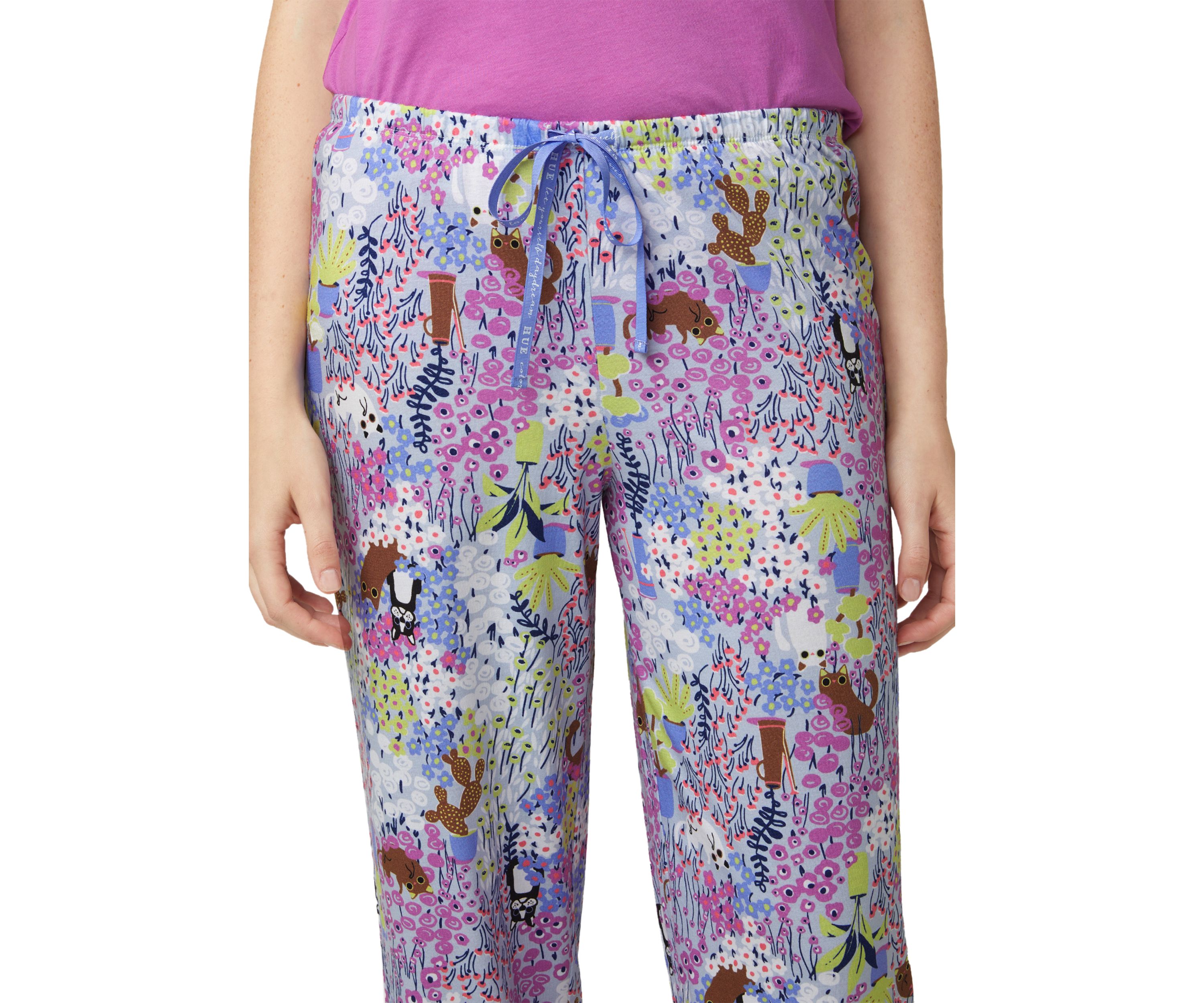 Womens Garden Gato y Perro Pajama Pants