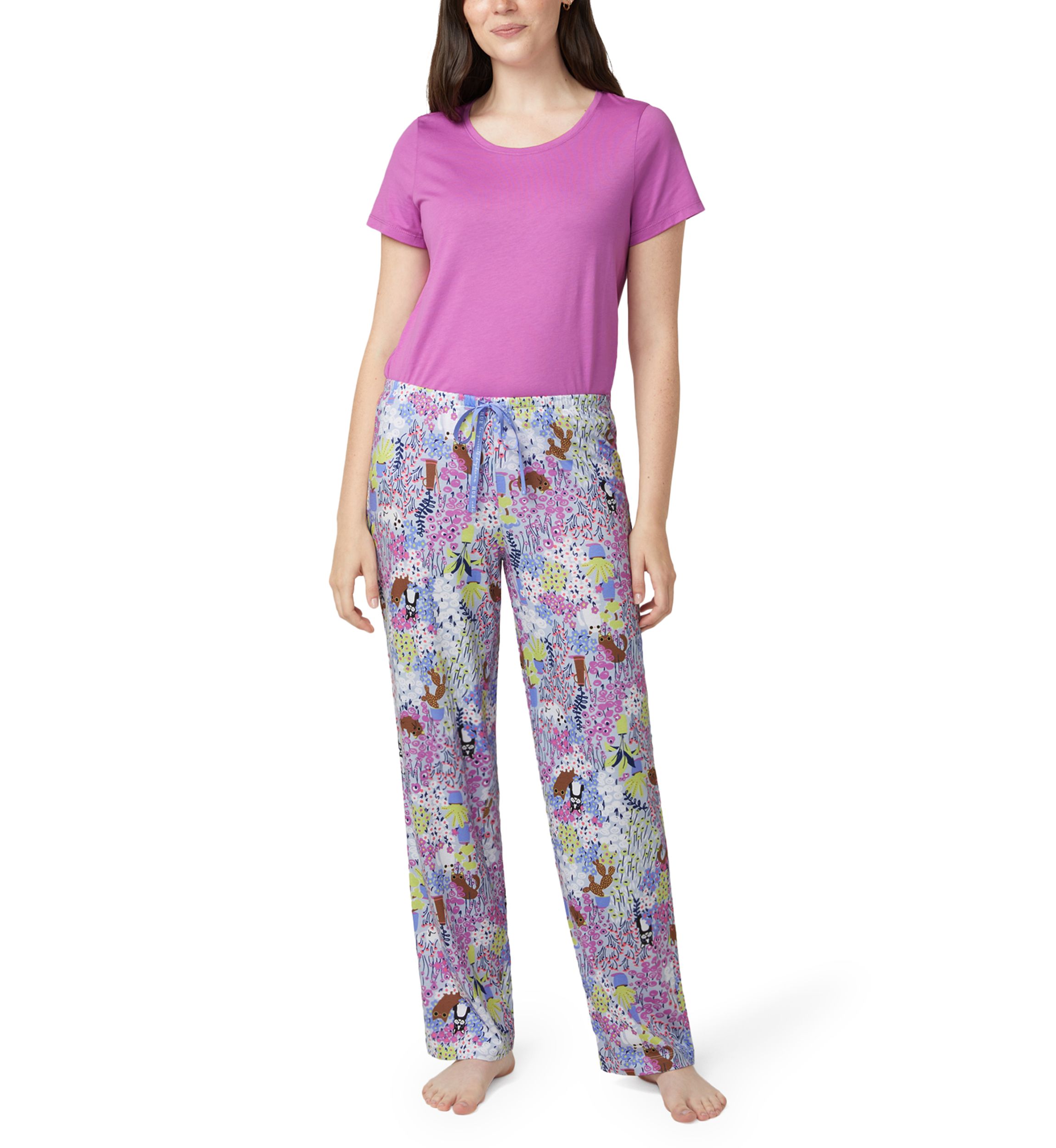 Womens Garden Gato y Perro Pajama Pants