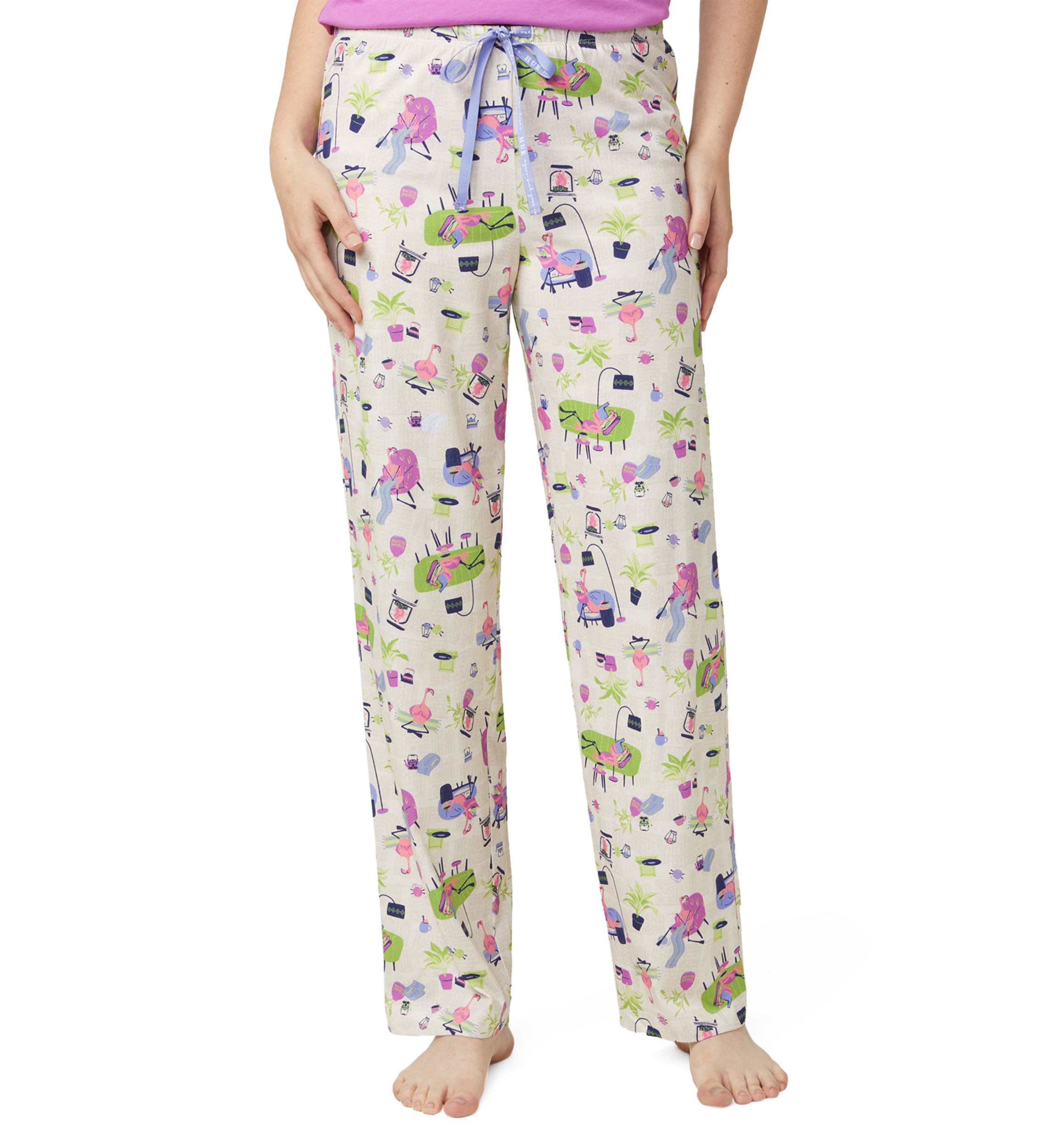 Lounging Flamingos Long Pajama Pants