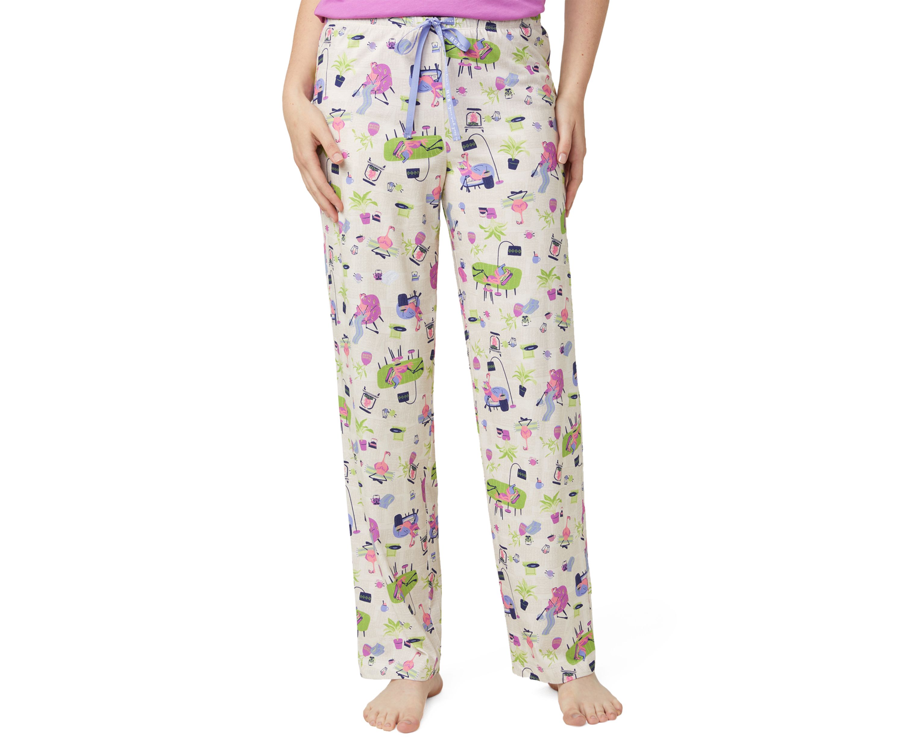 Lounging Flamingos Long Pajama Pants