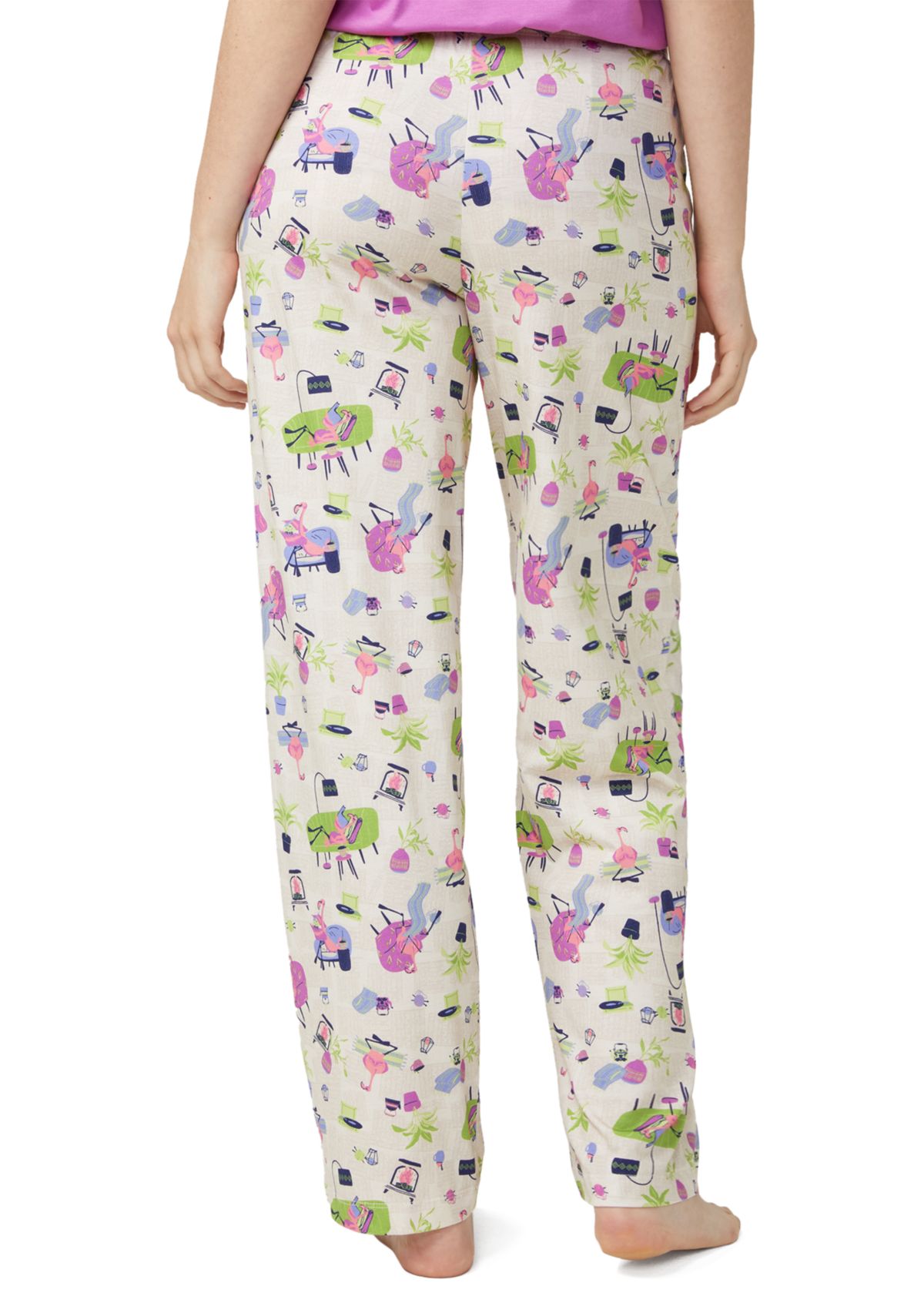 Lounging Flamingos Long Pajama Pants