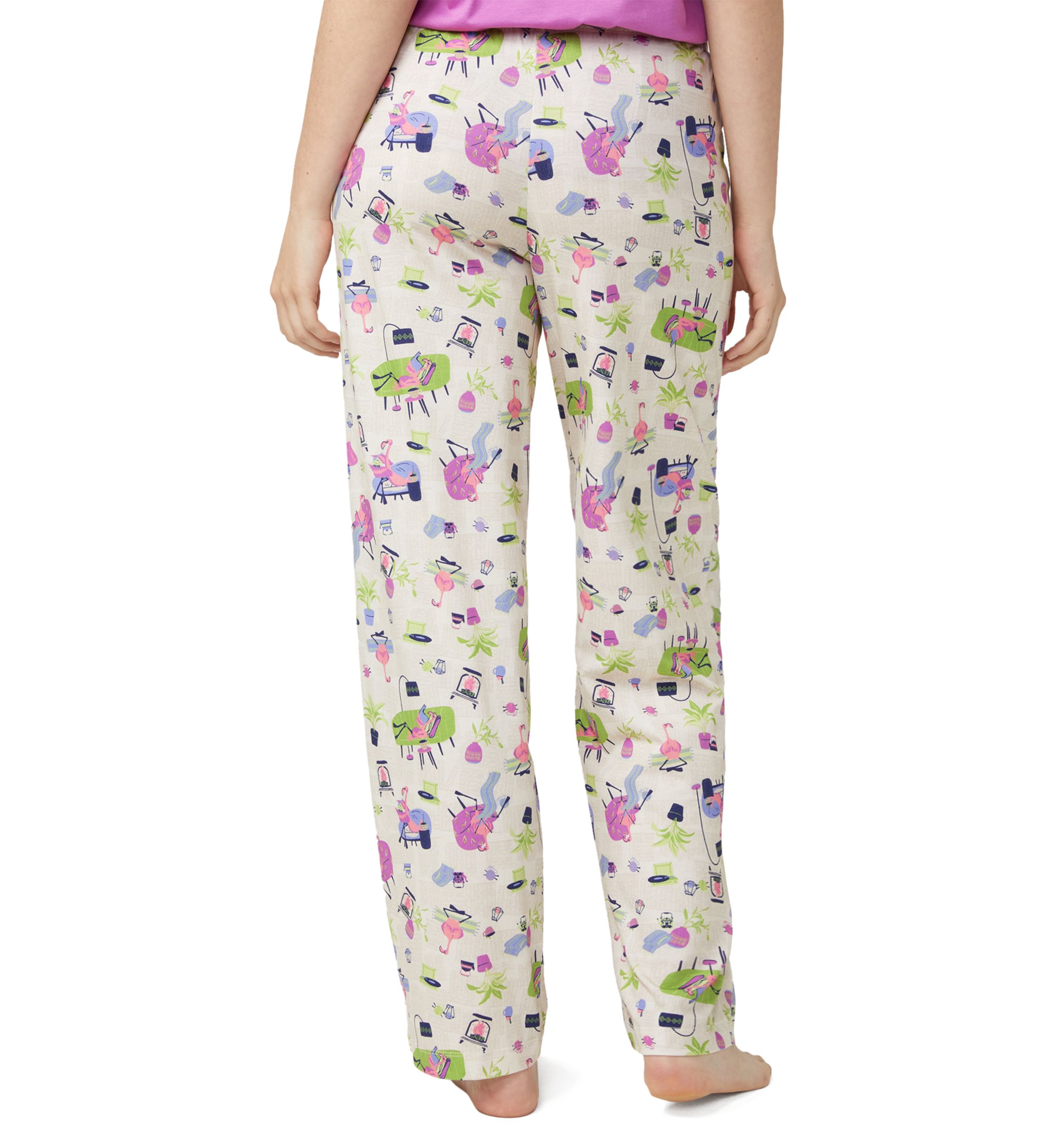 Lounging Flamingos Long Pajama Pants