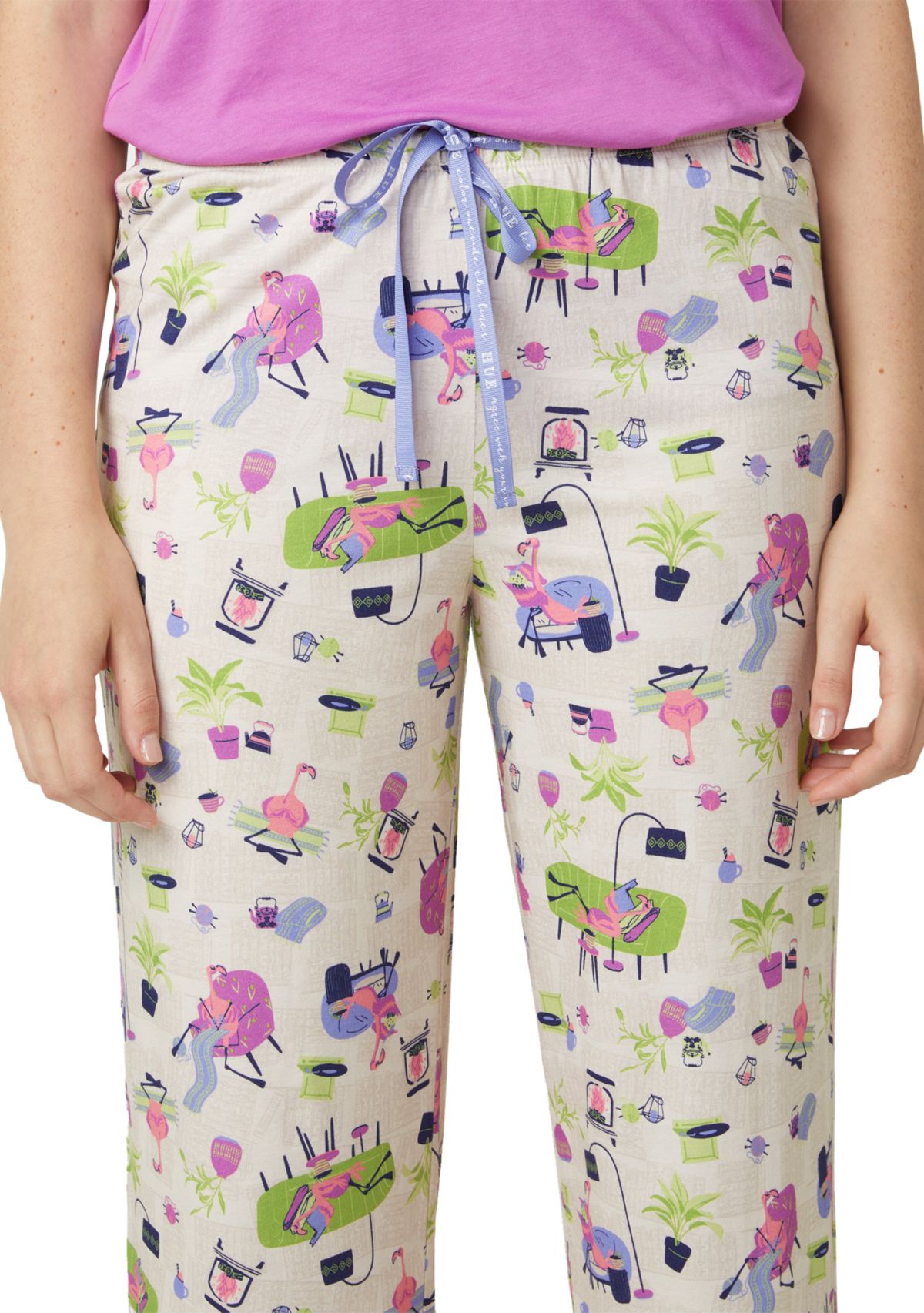 Lounging Flamingos Long Pajama Pants