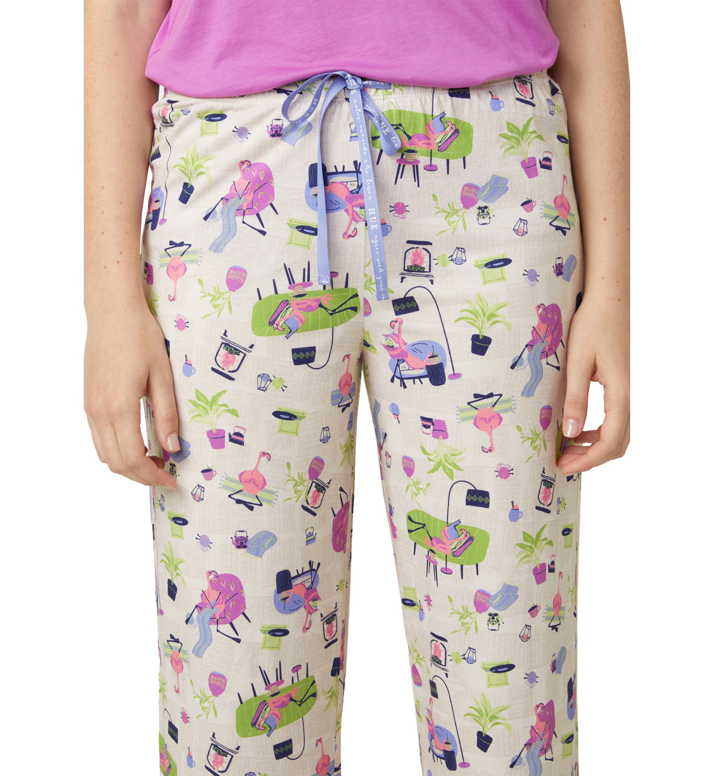 Lounging Flamingos Long Pajama Pants