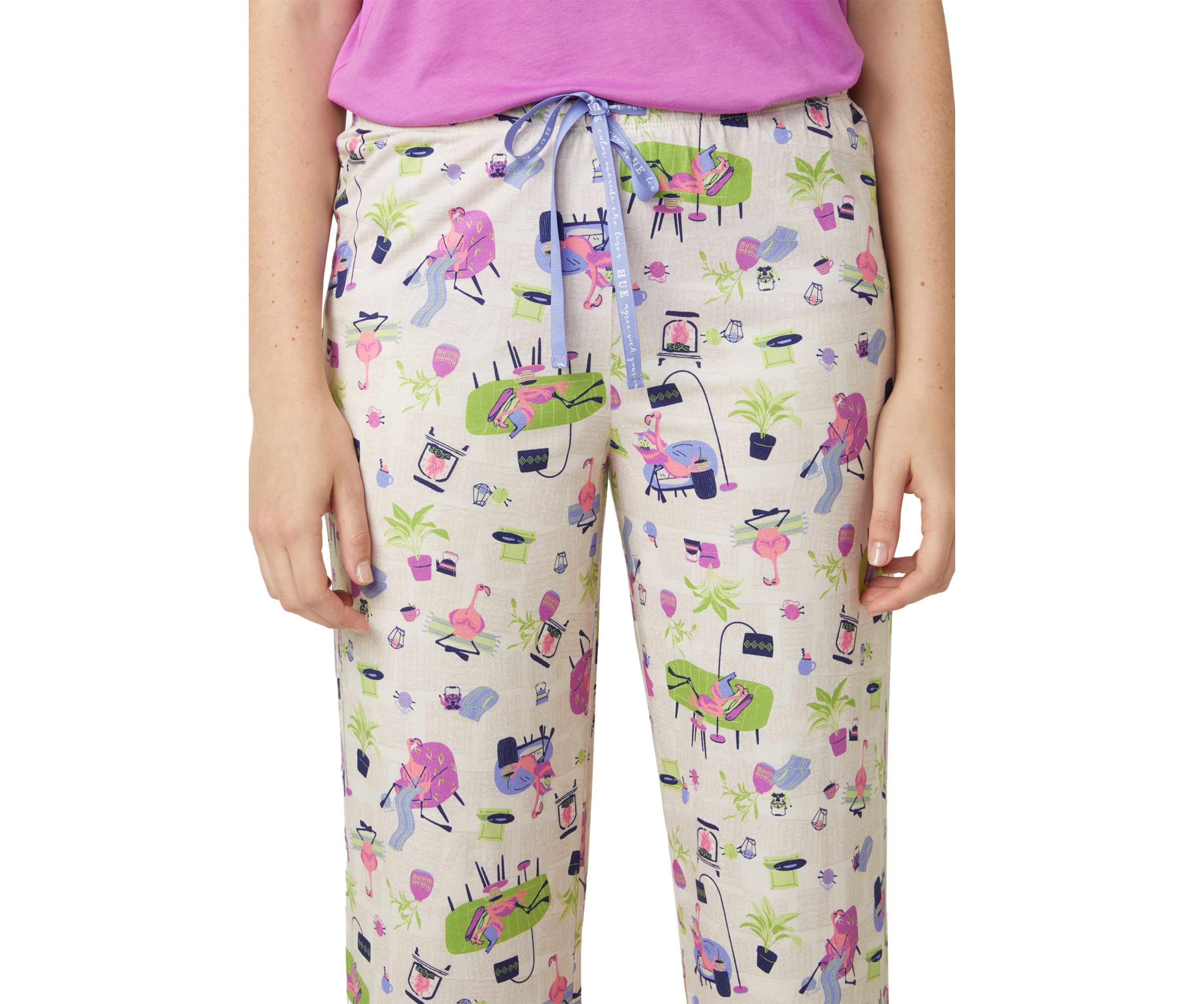 Lounging Flamingos Long Pajama Pants