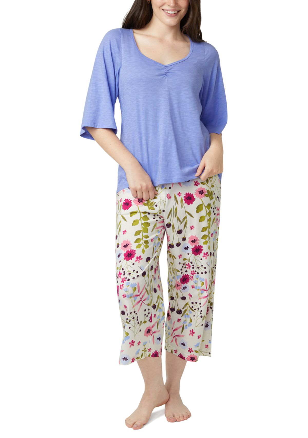 Shirred Bell Sleeve PJ Tee