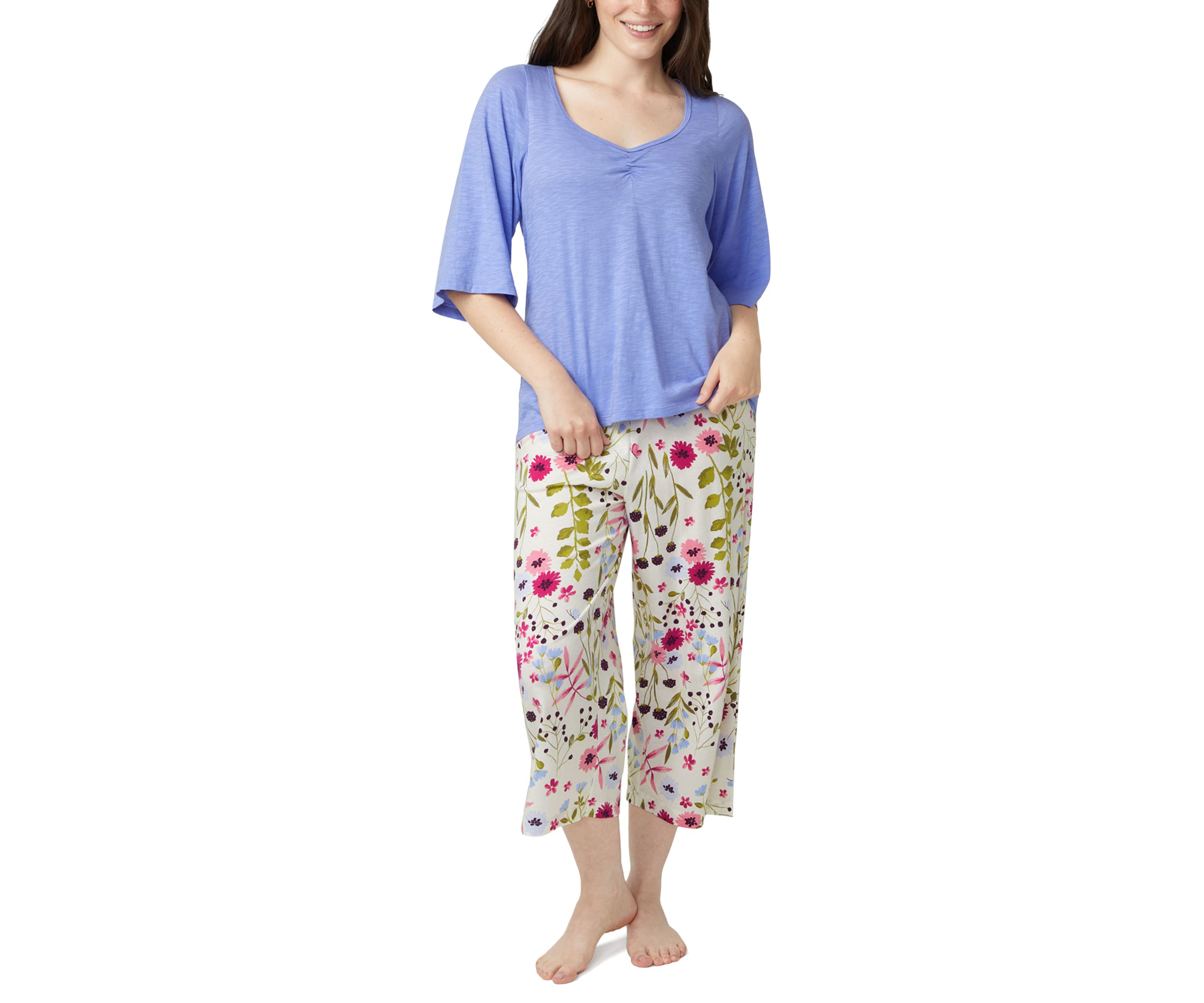 Shirred Bell Sleeve PJ Tee