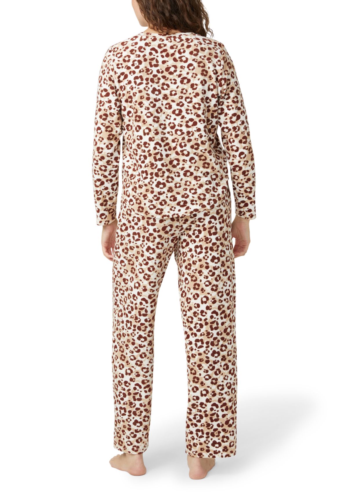 Womens Waffle Fleece PJ Set