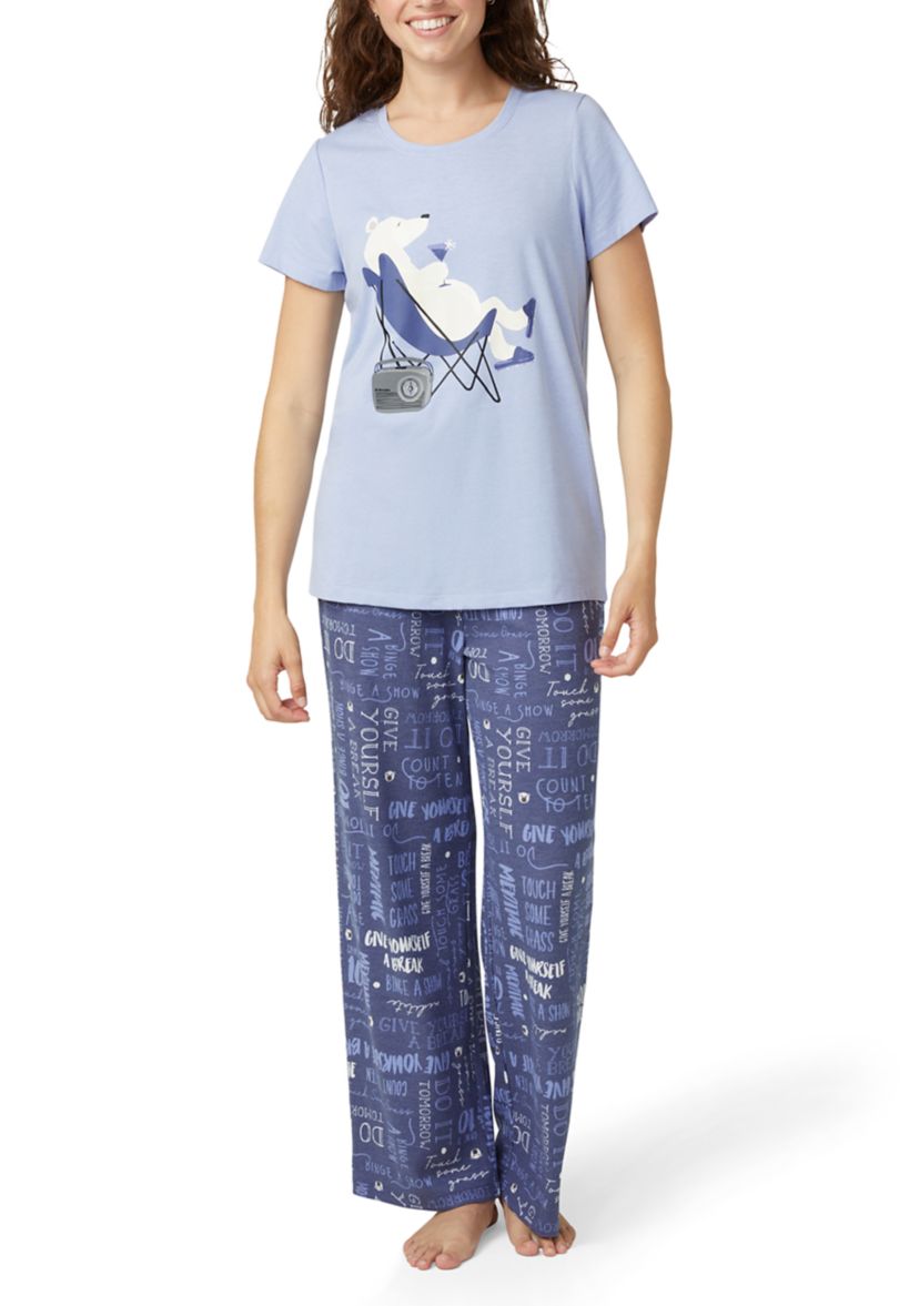 Womens 2-Piece Pajama Set