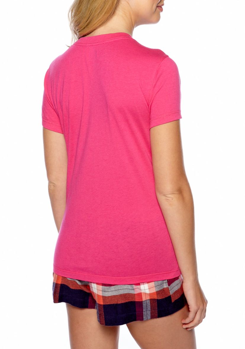  Womens Sleepwell Solid Short Sleeve V-neck T-Shirt with Temperature Regulating Technology 