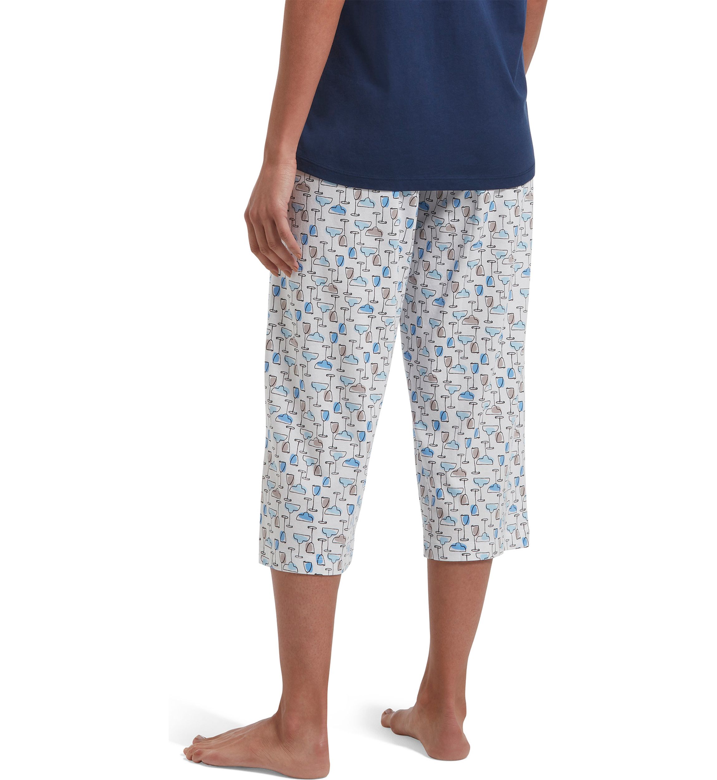   Womens Sleepwell Printed Knit Capri Pajama Pants Made with Temperature Regulating Technology