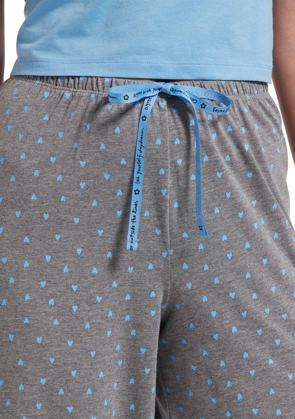   Womens Sleepwell Printed Knit Capri Pajama Pants Made with Temperature Regulating Technology