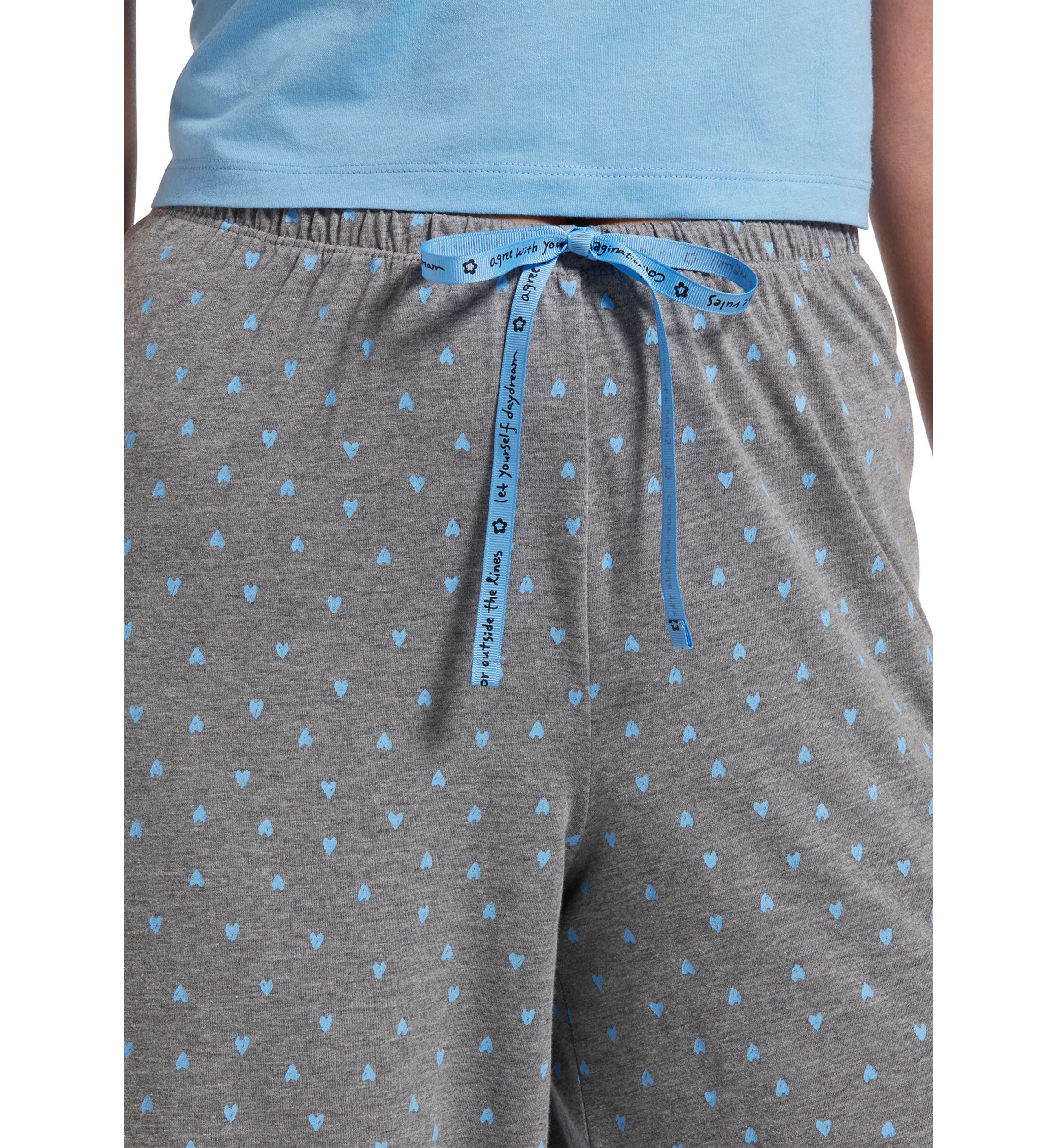   Womens Sleepwell Printed Knit Capri Pajama Pants Made with Temperature Regulating Technology