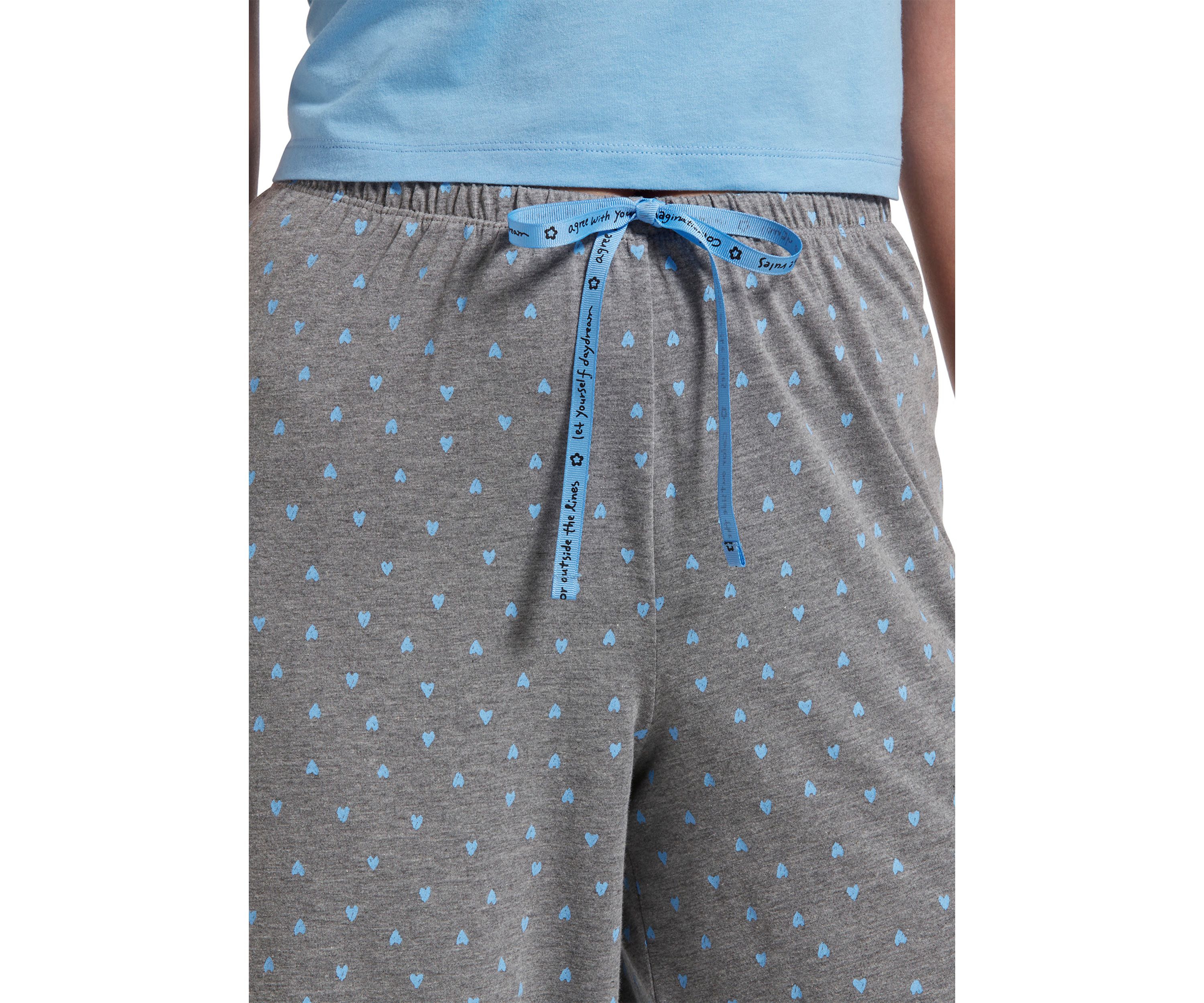   Womens Sleepwell Printed Knit Capri Pajama Pants Made with Temperature Regulating Technology