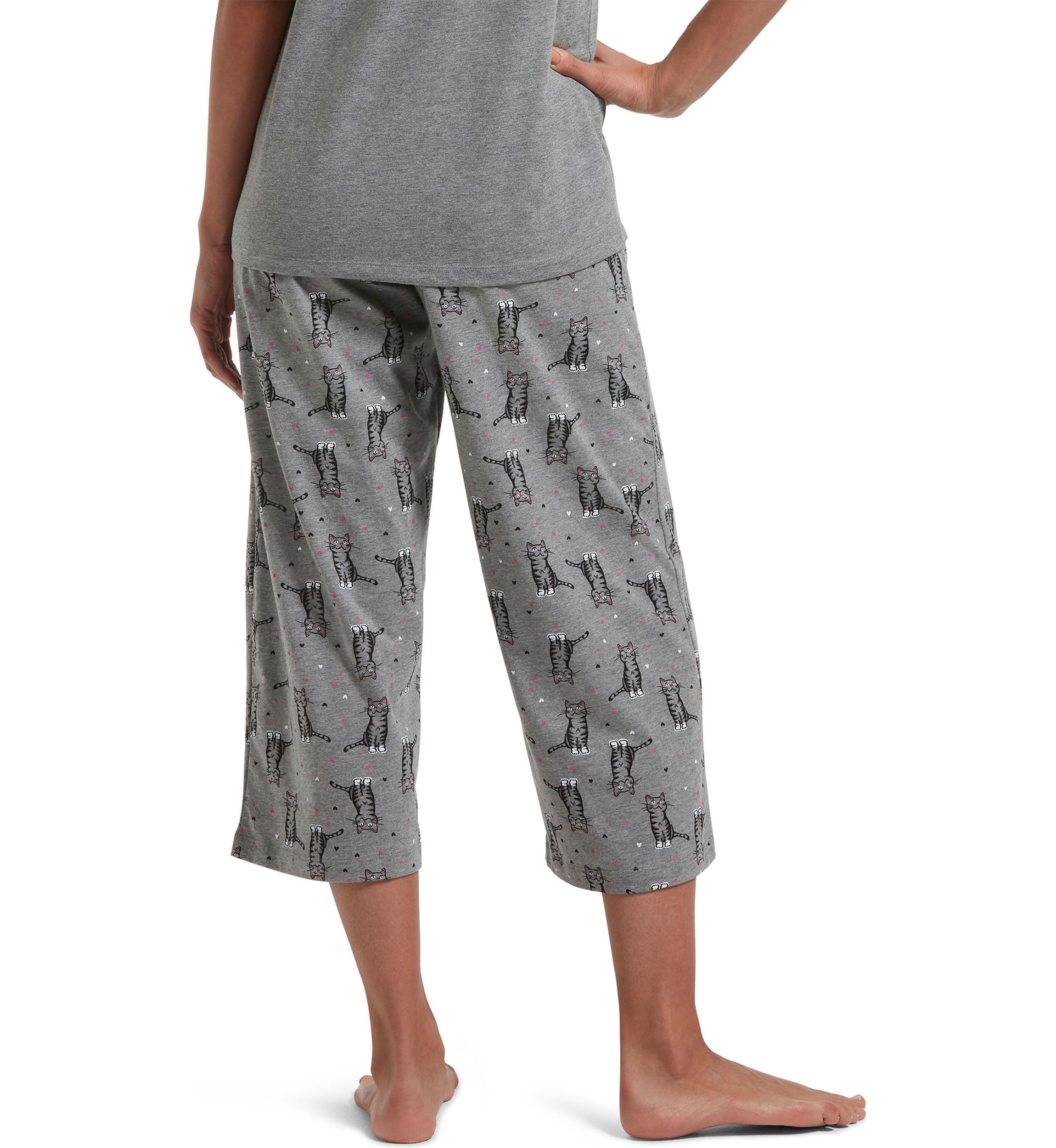 Womens Sleepwell Printed Knit Capri Pajama Pants Made with Temperature Regulating Technology 