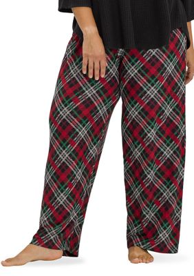 plus size buffalo plaid pajama pants