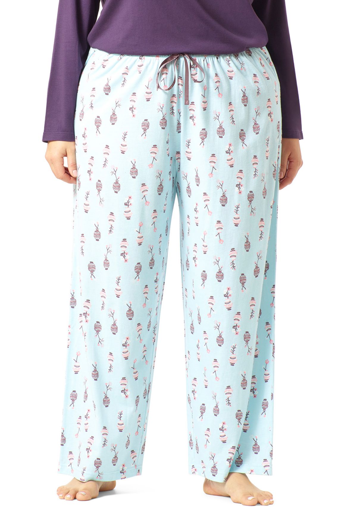 Plus Size Flower Vase Classic PJ Pants