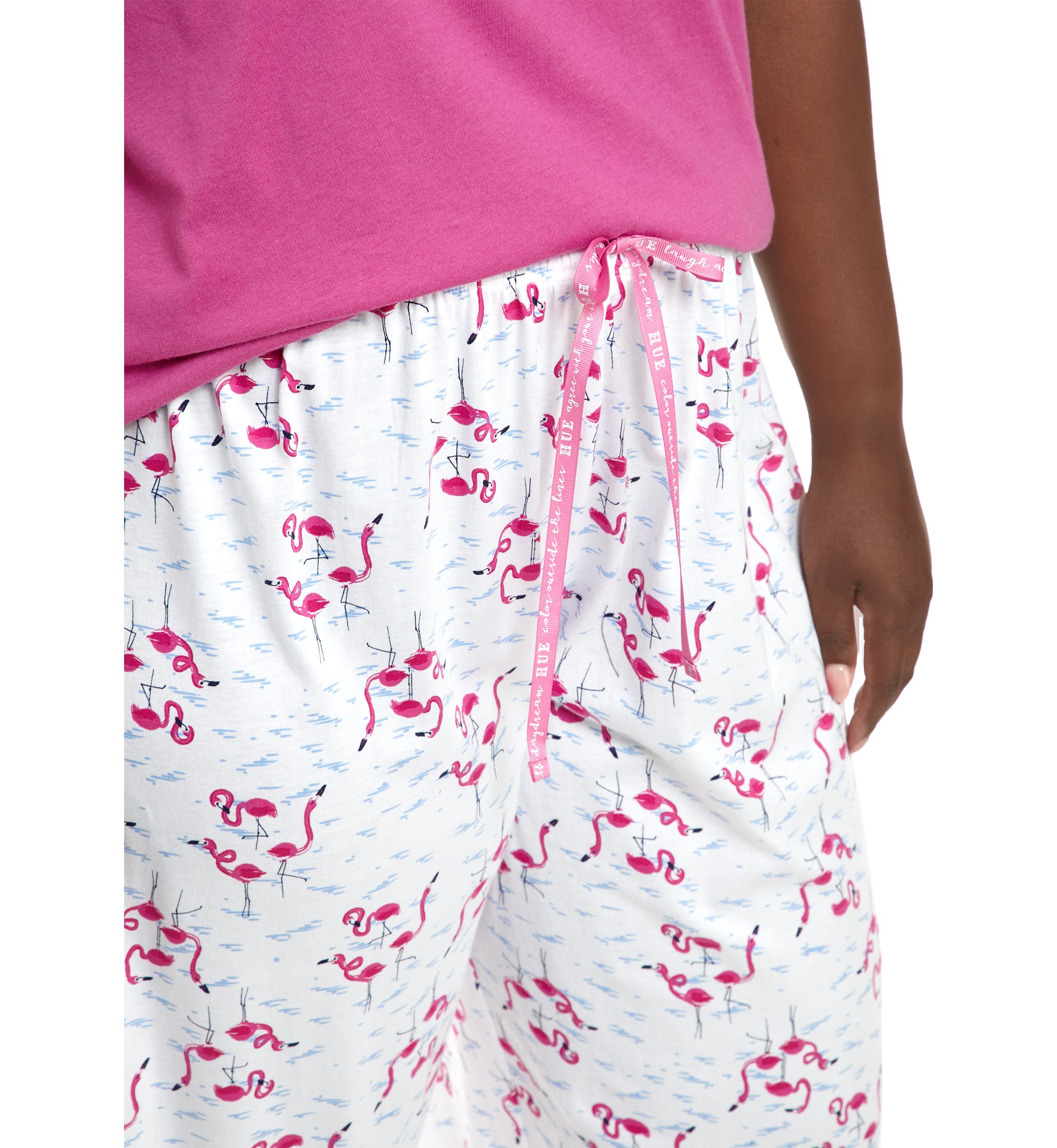 Plus Size Sleepwell Printed Knit Capri Pajama Pants with Temperature Regulating Technology