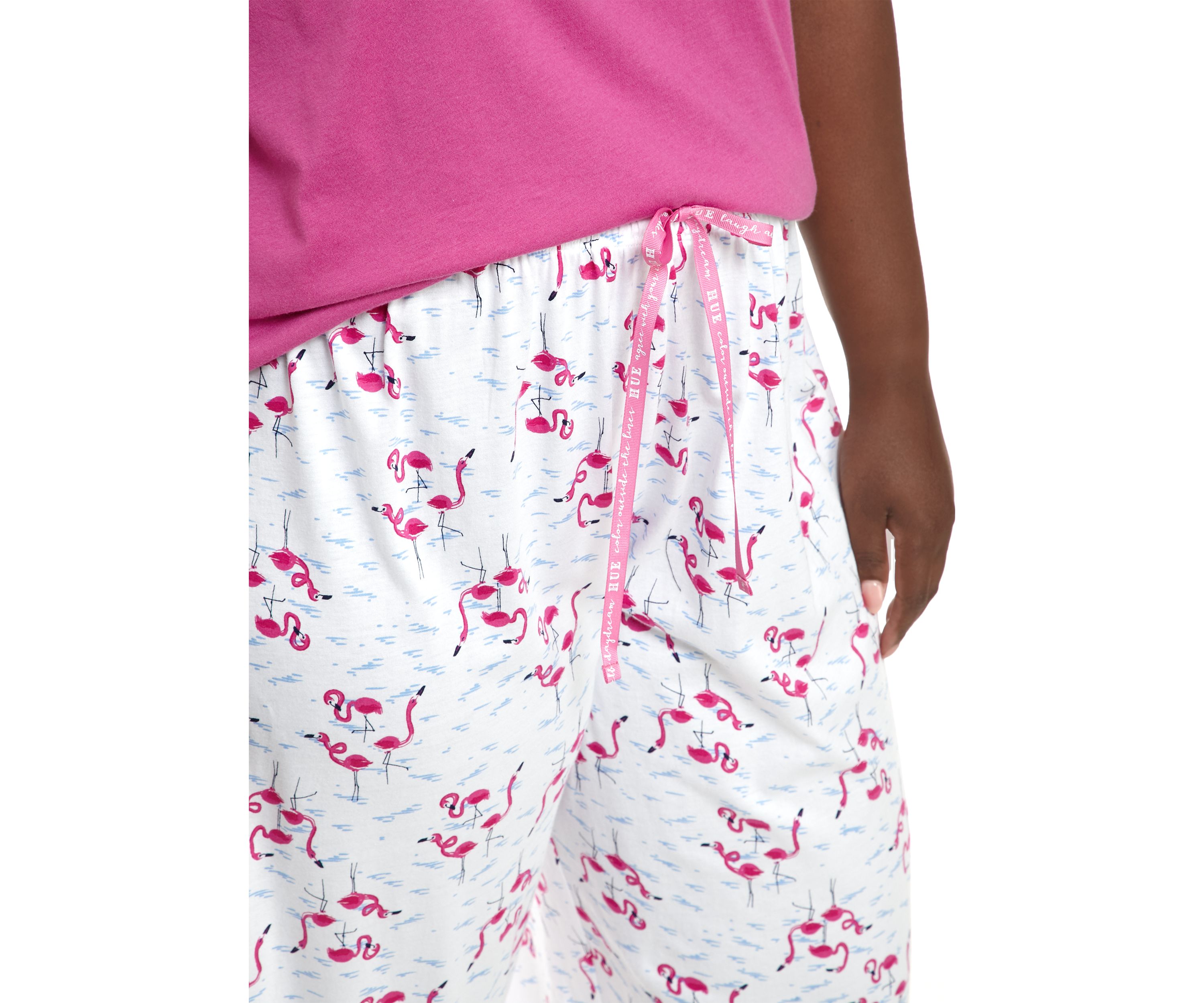 Plus Size Sleepwell Printed Knit Capri Pajama Pants with Temperature Regulating Technology