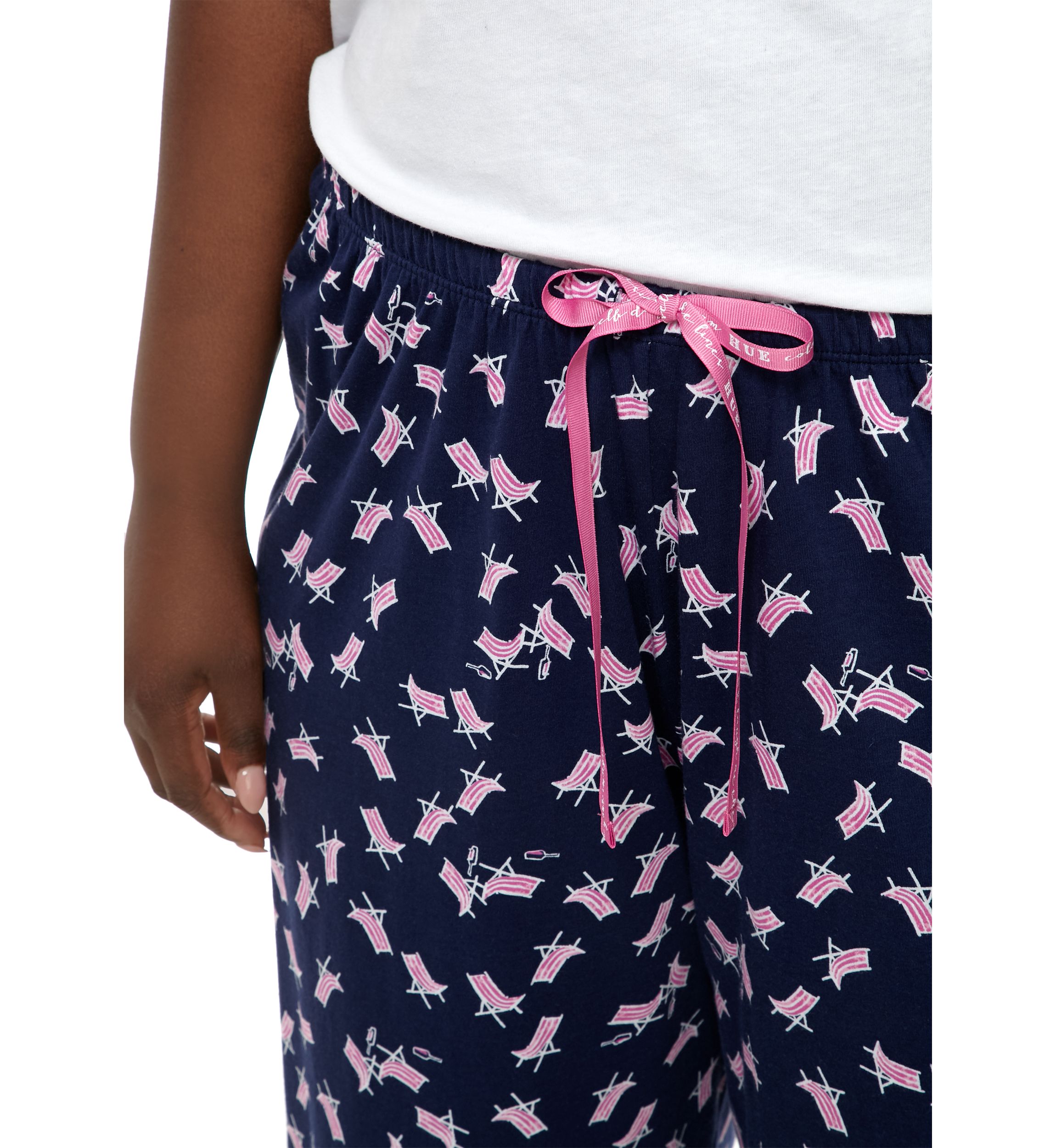 Plus Size Sleepwell Printed Knit Capri Pajama Pants with Temperature Regulating Technology