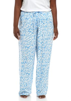 Womens Plus Size Sleepwell Printed Knit Capri Pajama Pant made with  Temperature Regulating Technology