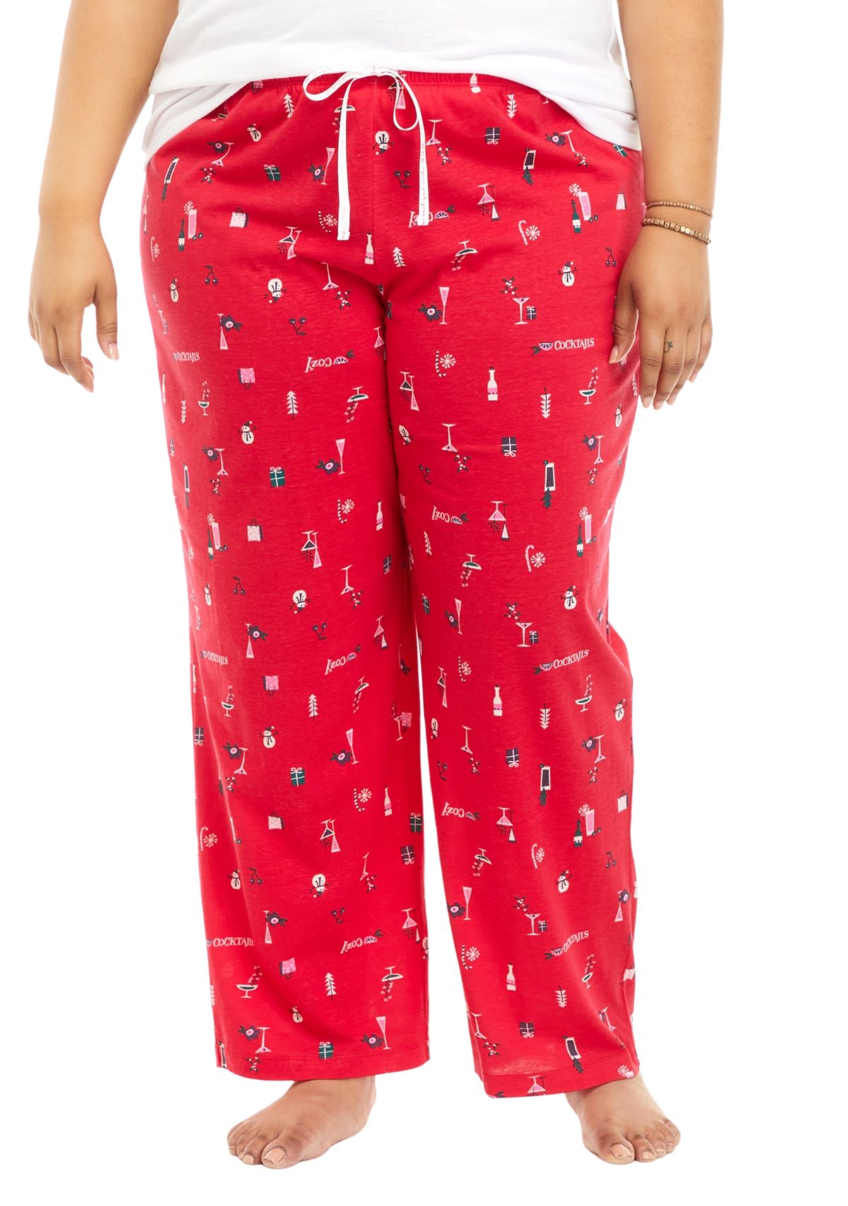 Plus Size Icy Cocktails Modern Classic Pajama Pants
