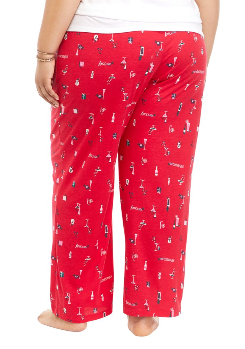 Plus Size Icy Cocktails Modern Classic Pajama Pants