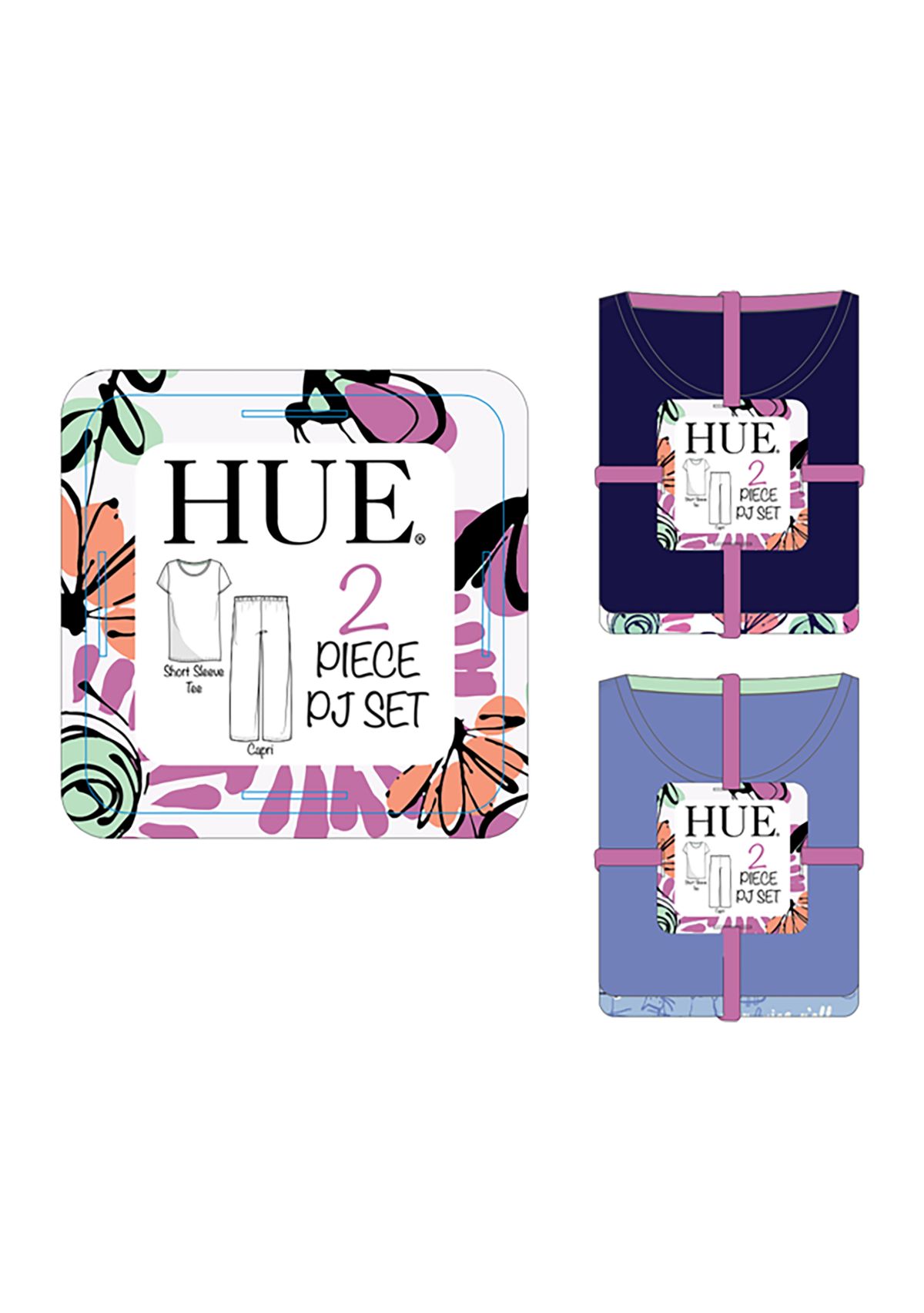 Plus Size Tie Dye Stripe Pajama Set 