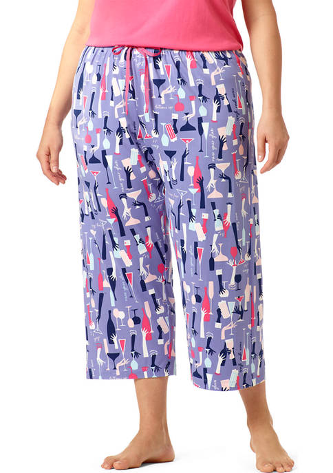Plus Size Cheers Modern Classic Pajama Capris