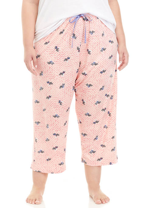 Plus Size Dog Mod Classic Pajama Capris 