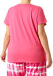 Short Sleeve Scoop Neck Pajama T-Shirt