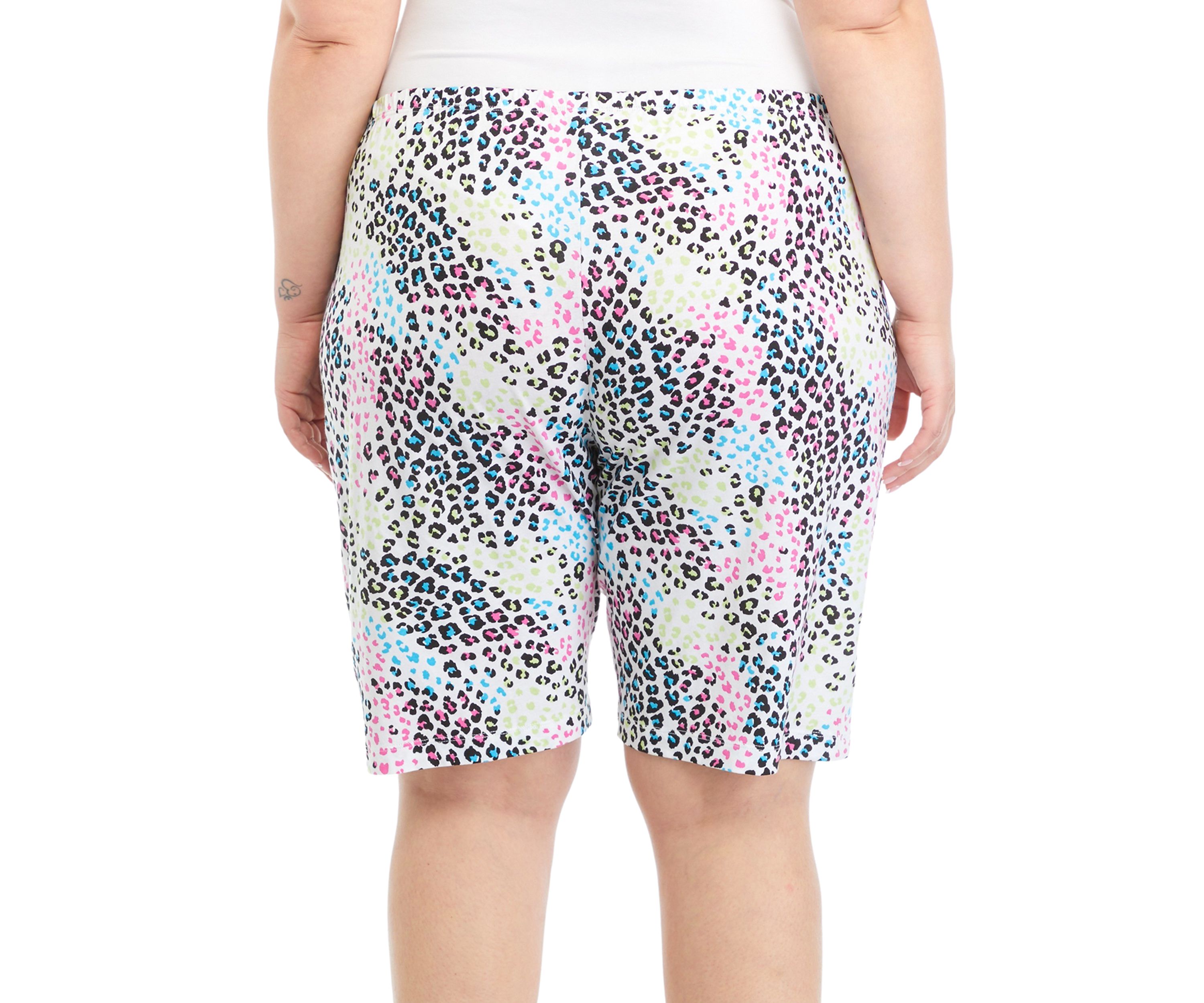 Plus Size Animal Bermuda Pajama Shorts