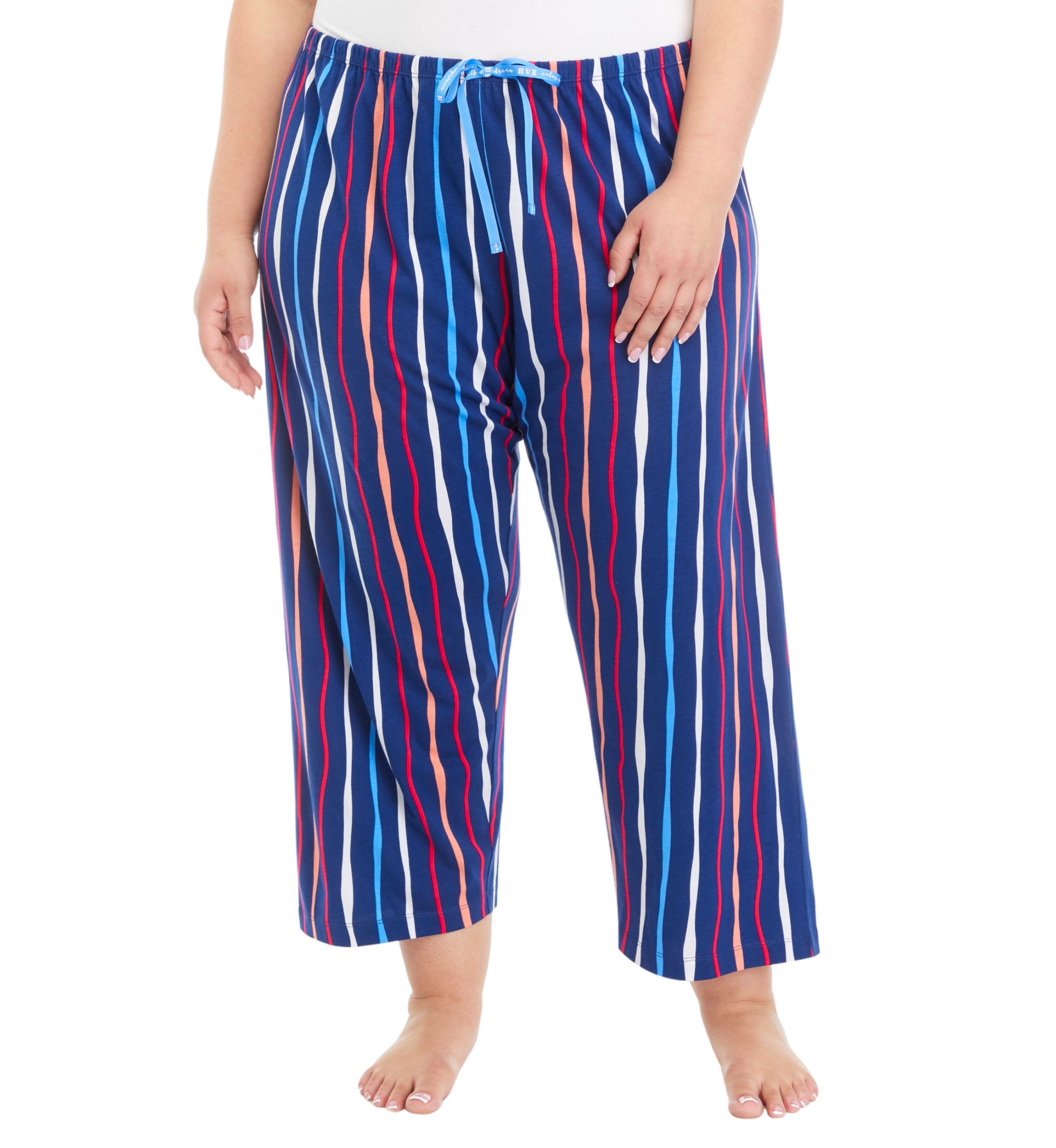Plus Size High Tide Stripe Capri Pajama Pants