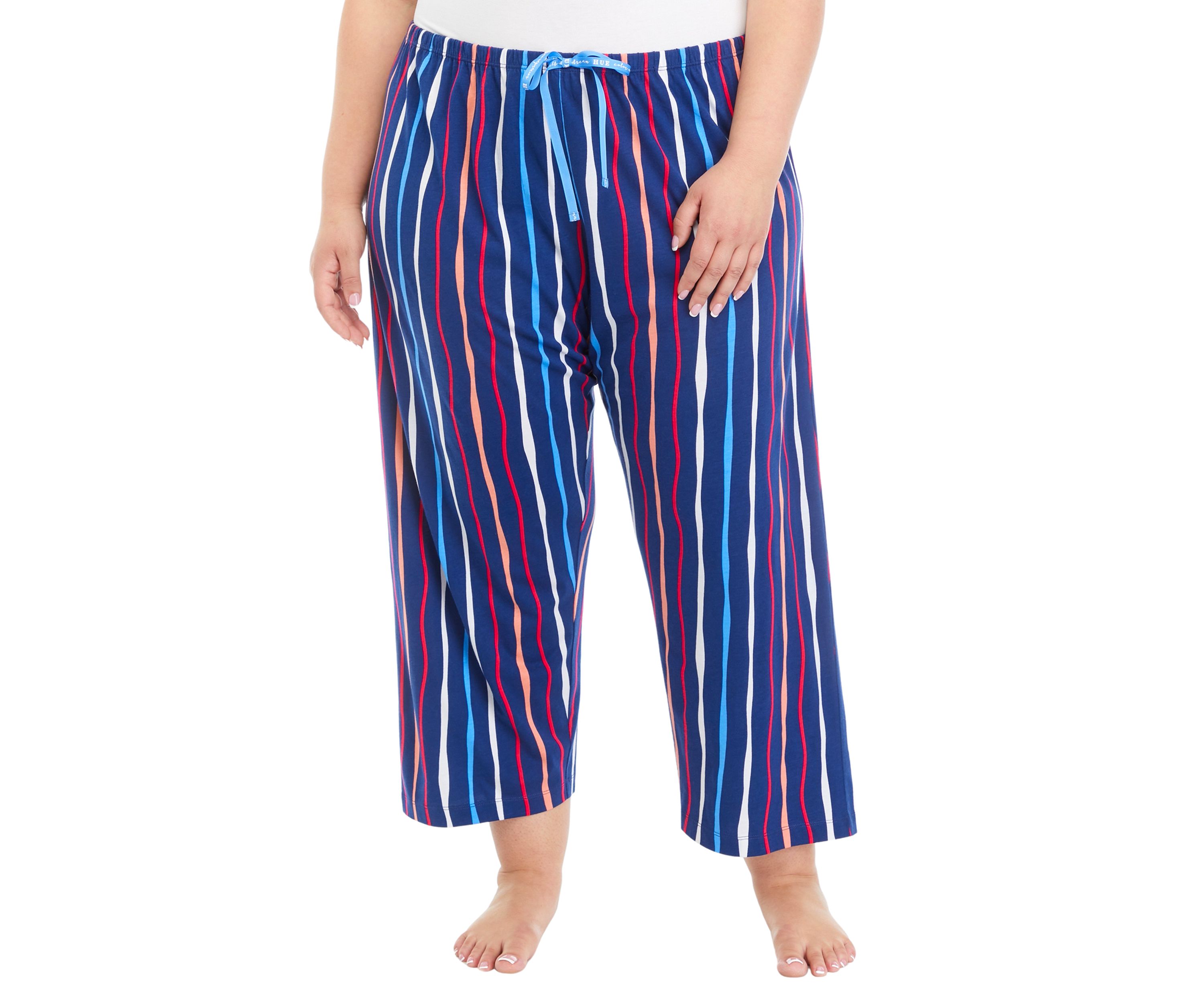 Plus Size High Tide Stripe Capri Pajama Pants