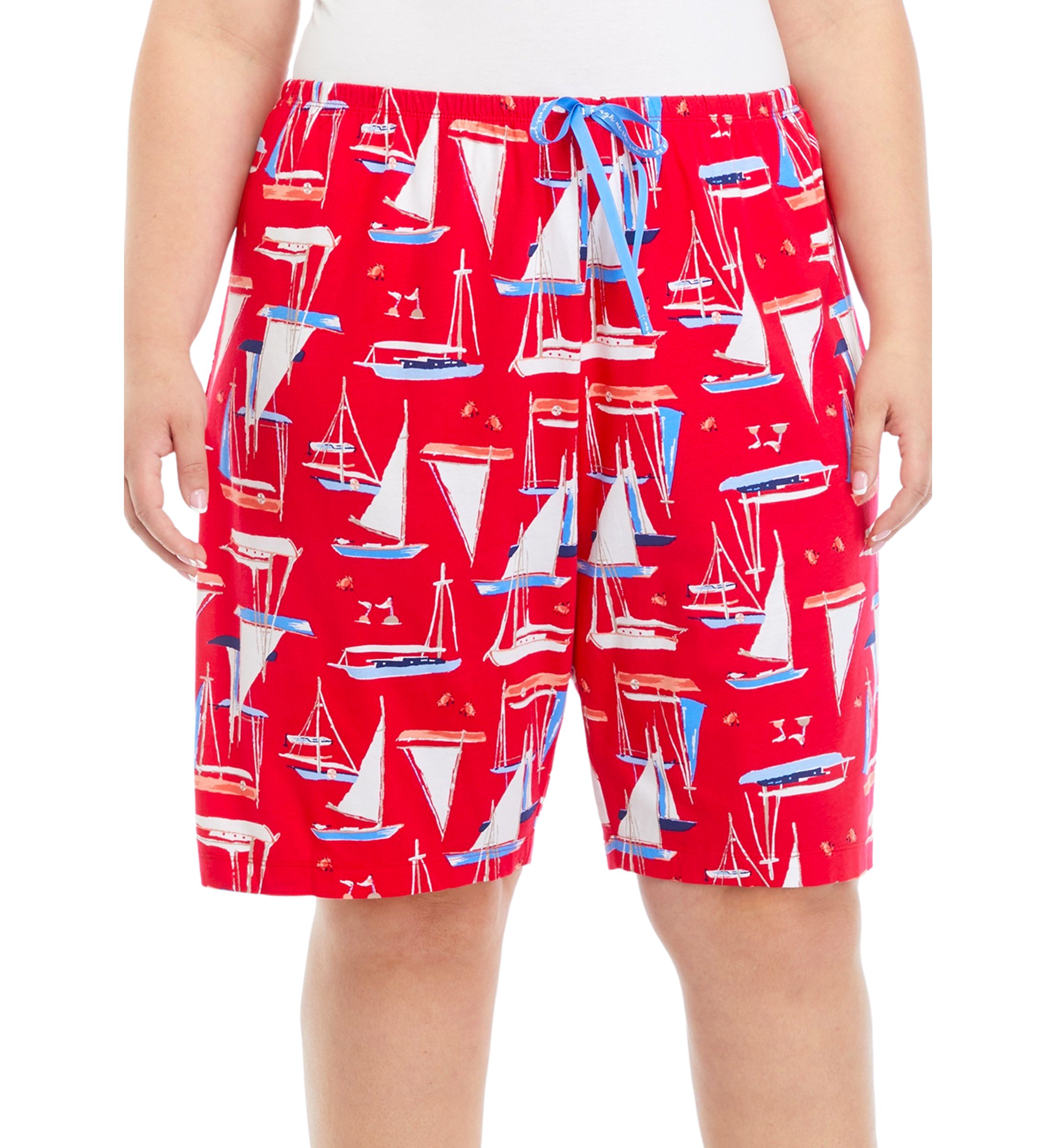 Plus Size Sail Away Pajama Bermuda Shorts
