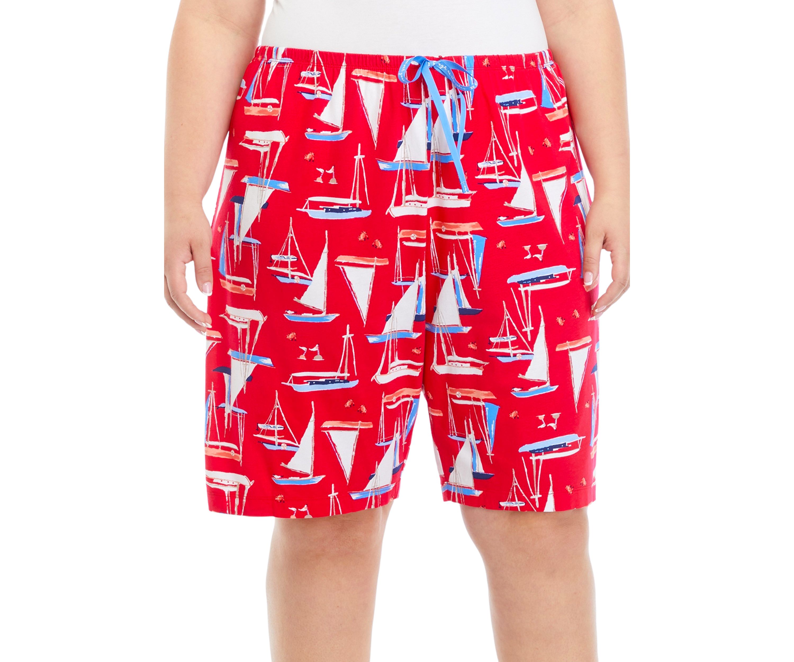 Plus Size Sail Away Pajama Bermuda Shorts
