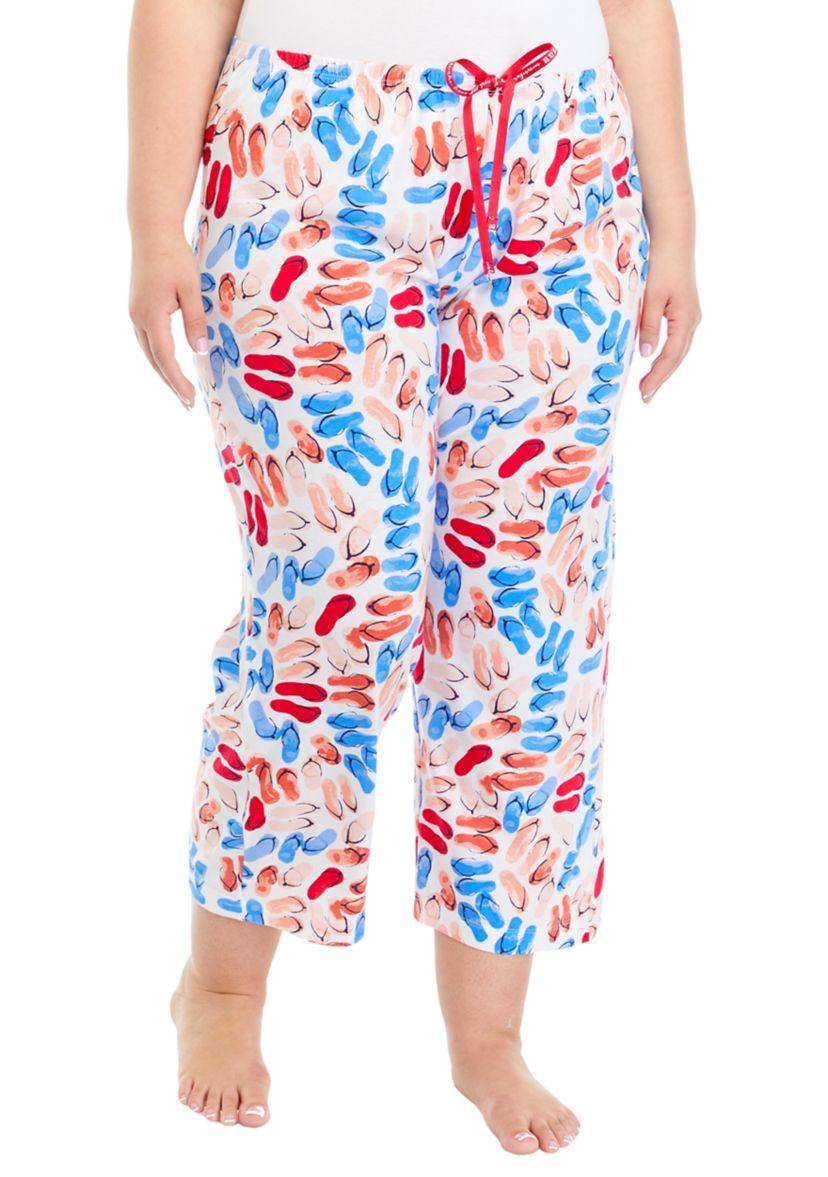 Plus Size Flip to the Flop Capri Pajama Pants